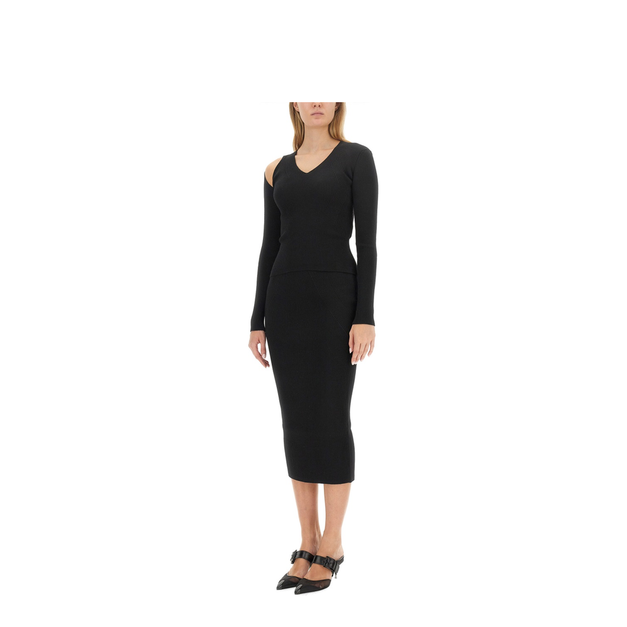 Black Wool Blend Sweater - Image 2