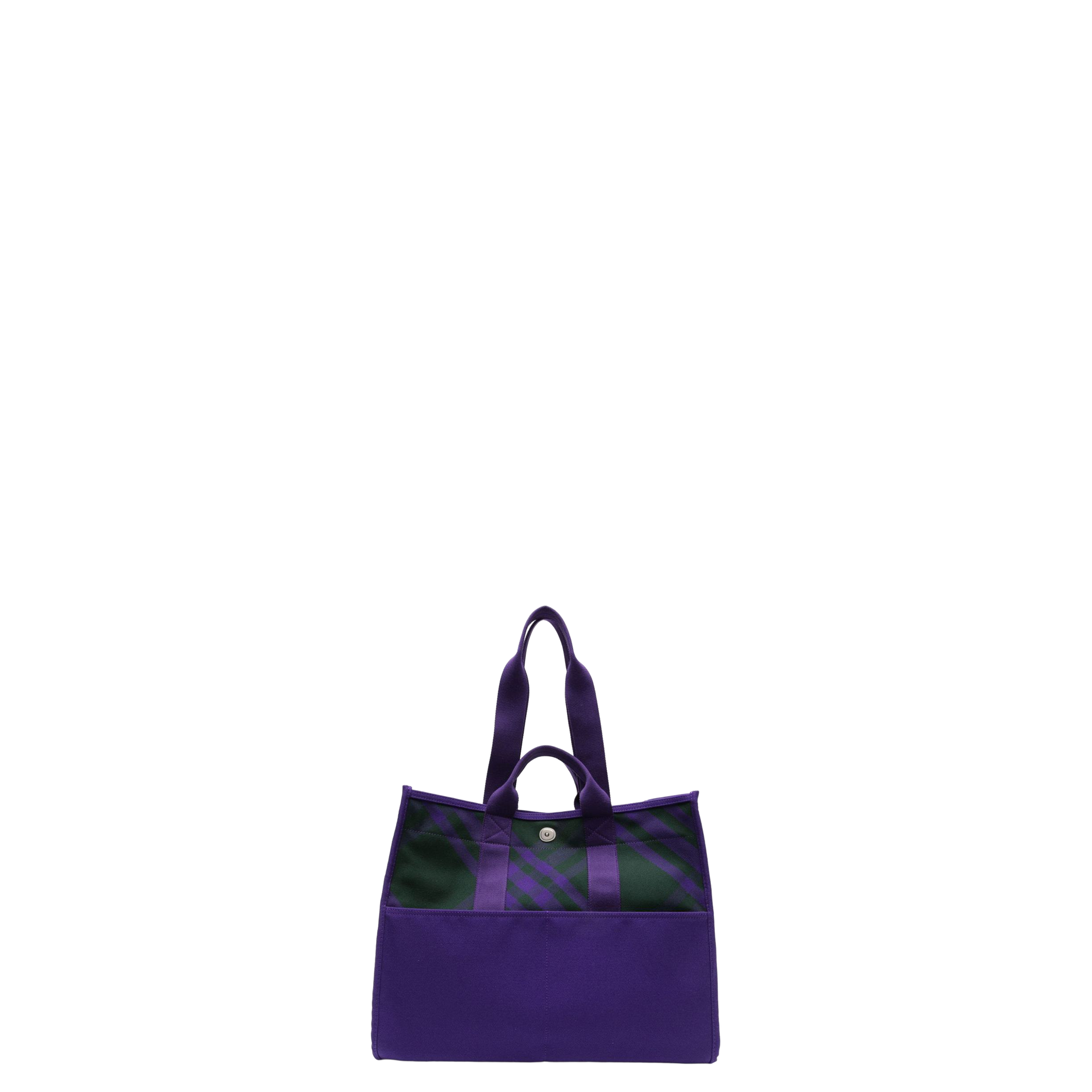 Canvas Shoulder Bag Check Motif - Image 1