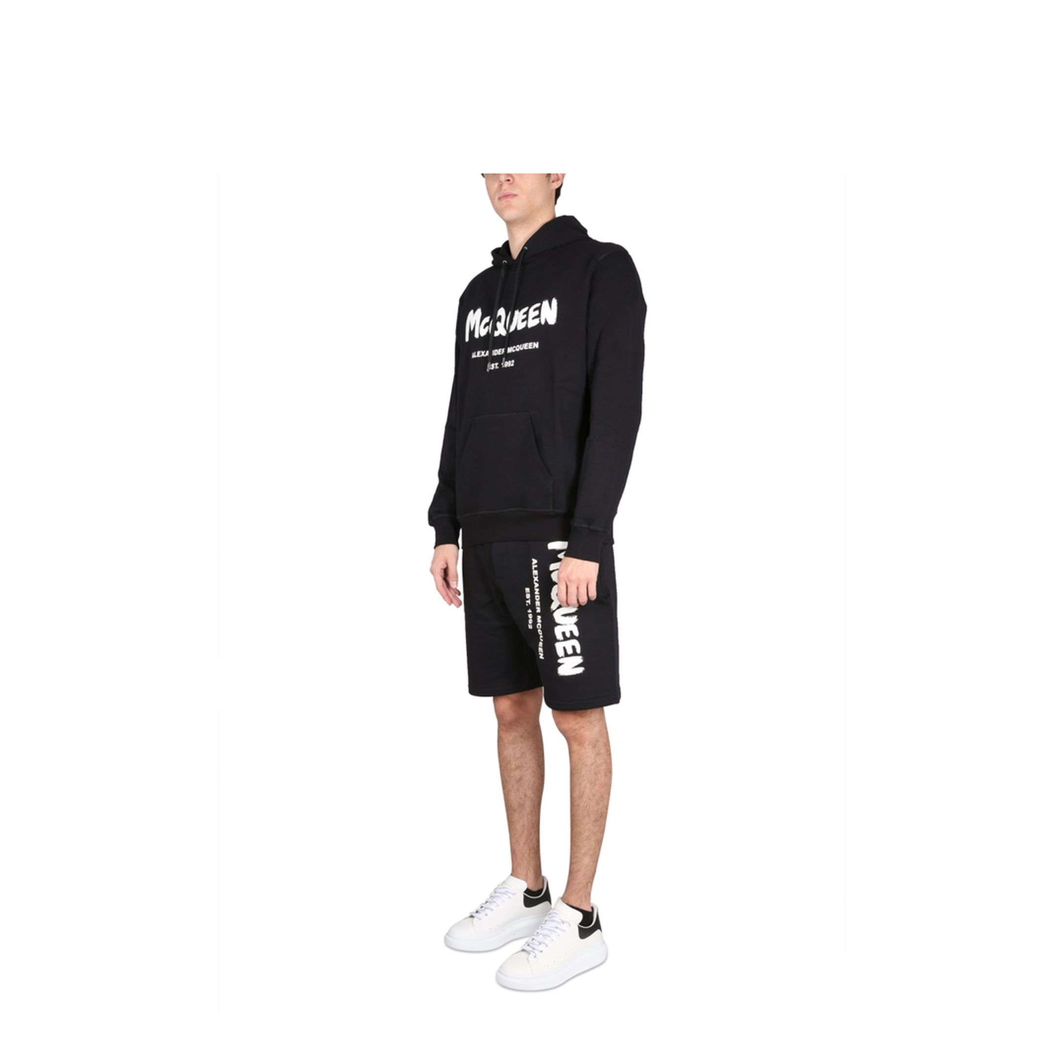 Bermuda Shorts with Graffiti Logo Print - Image 2