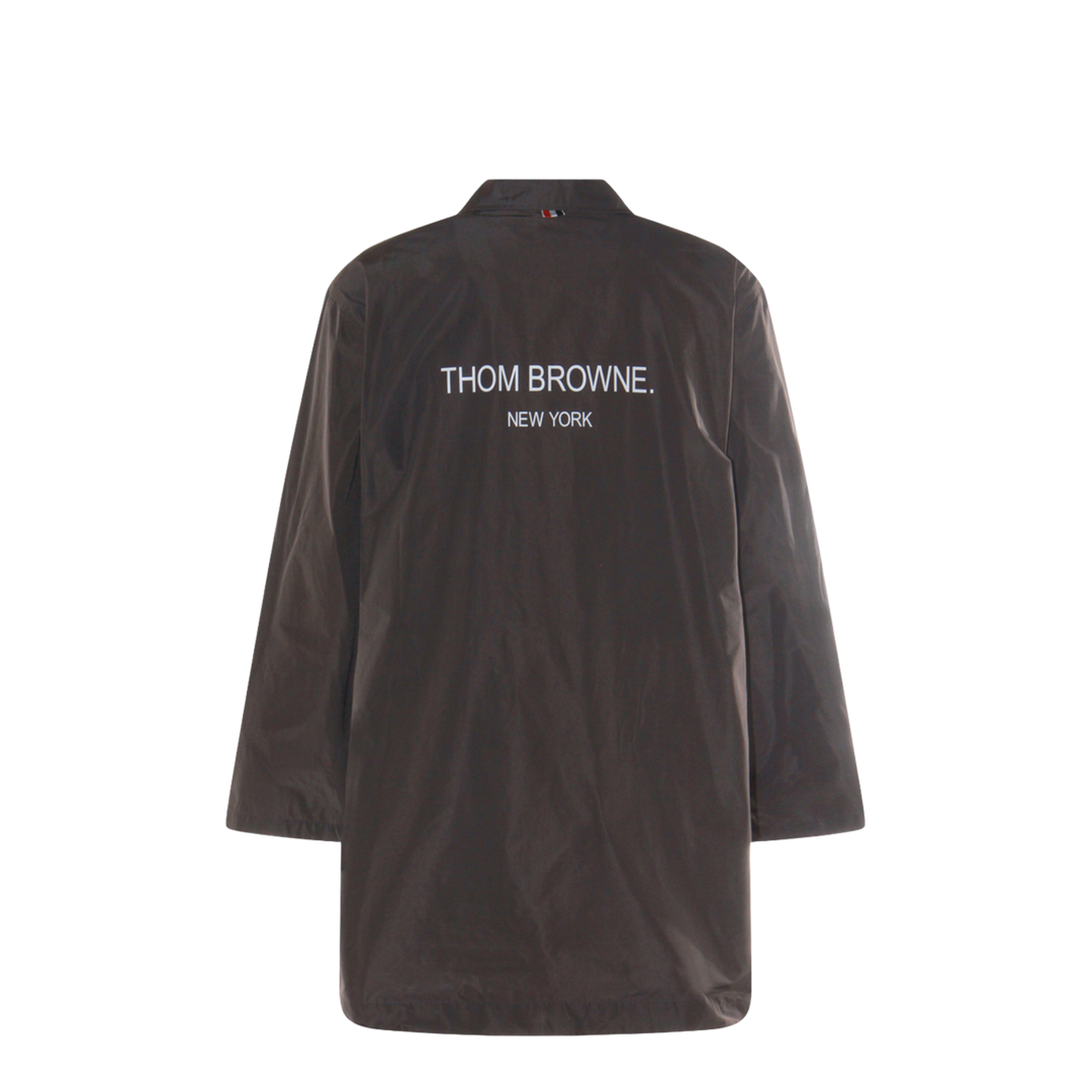 Logo-Print Single-Breasted Coat - Image 3