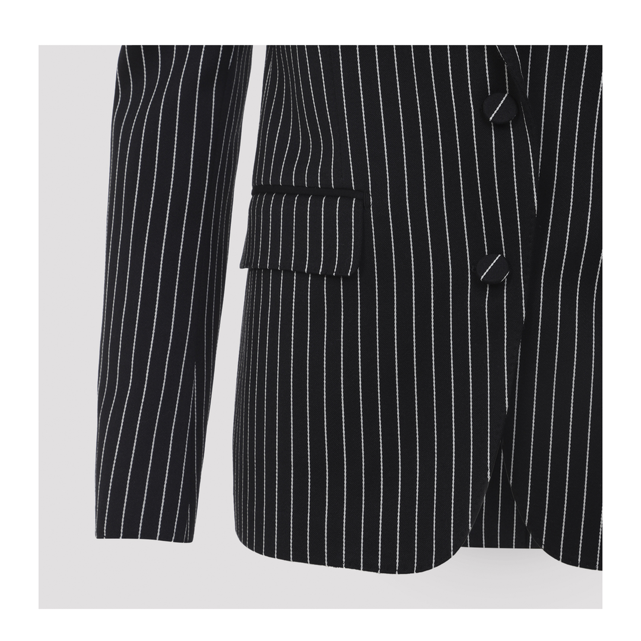 Striped Wool Barathea Jacket - Image 5
