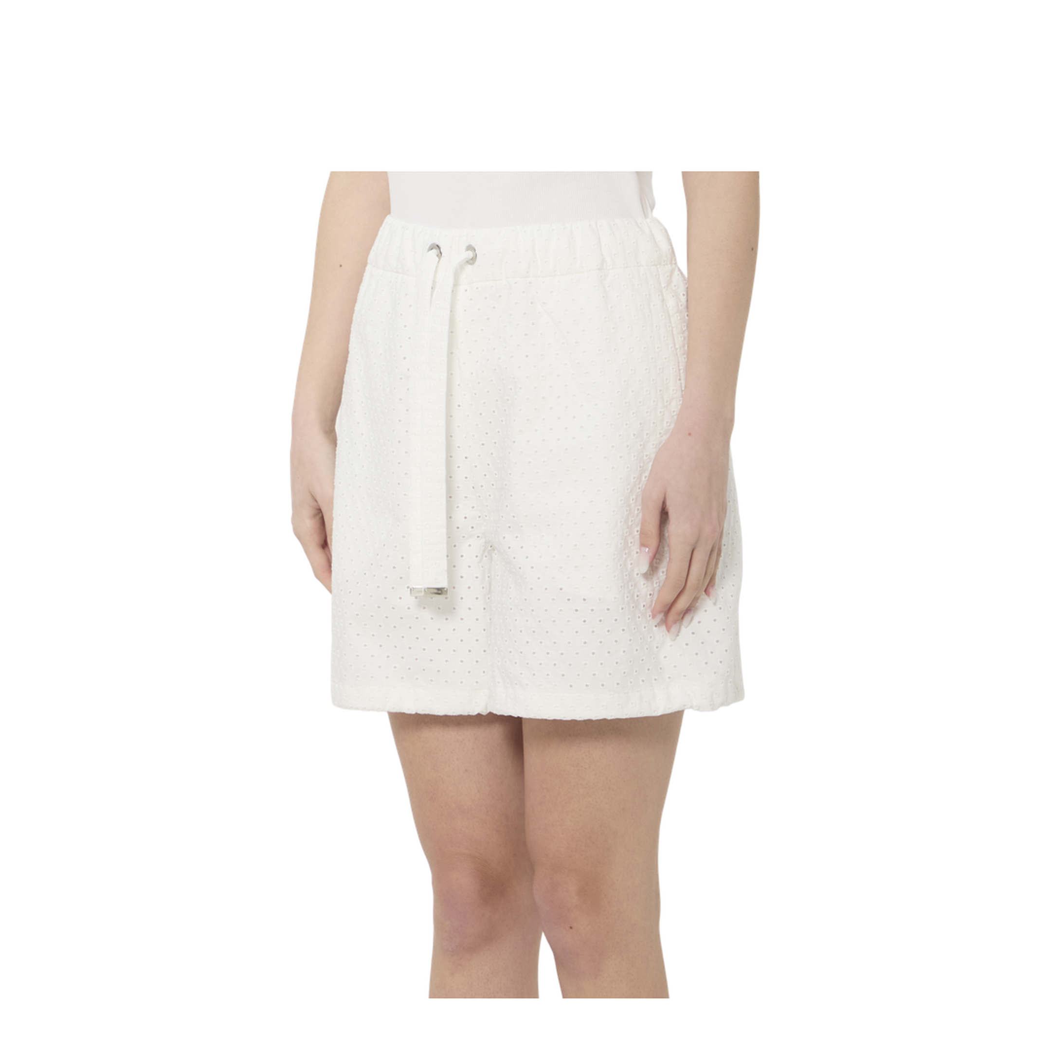 Cotton Poplin And San Gallo Shorts - Image 2