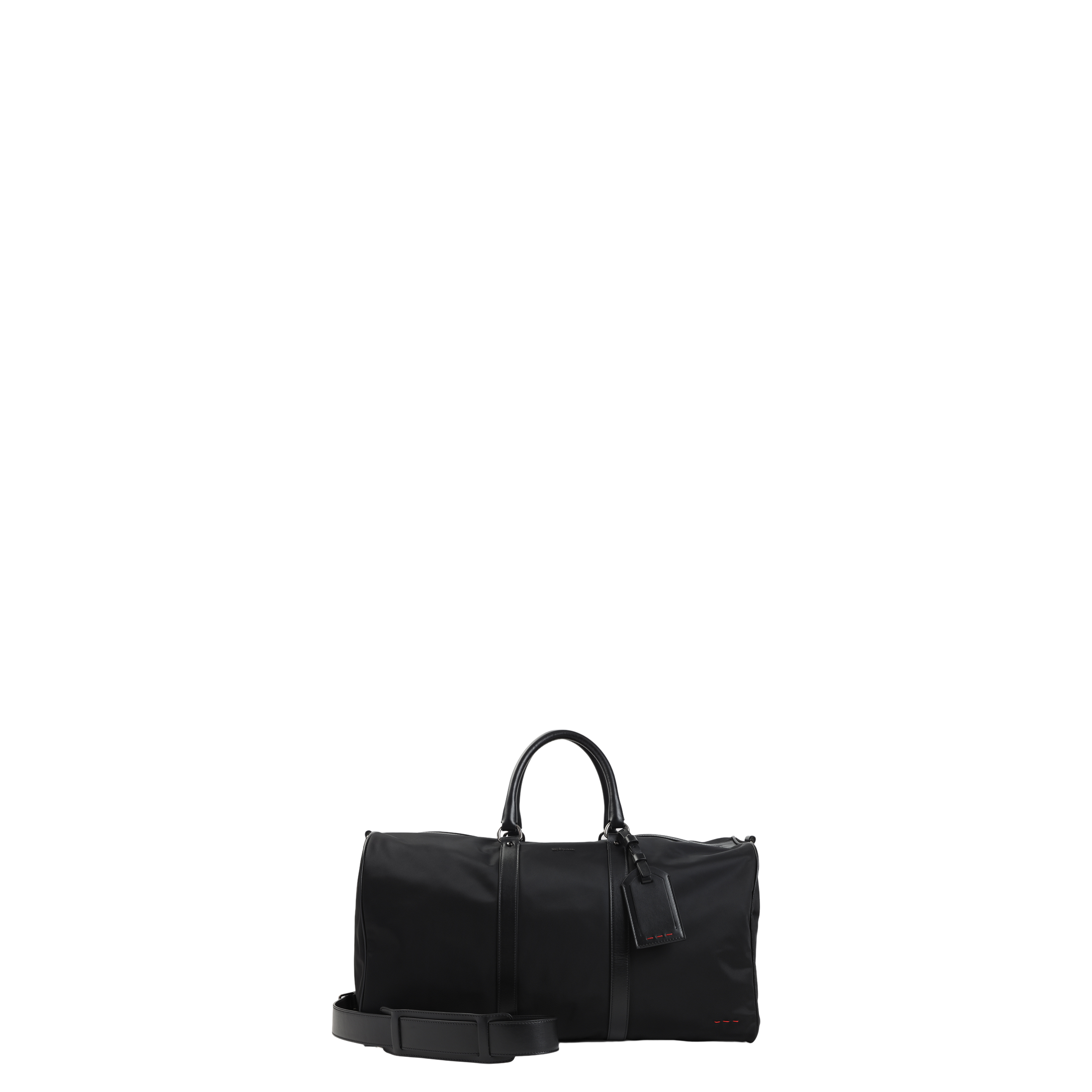 Nylon Bag Leather Black - Image 3