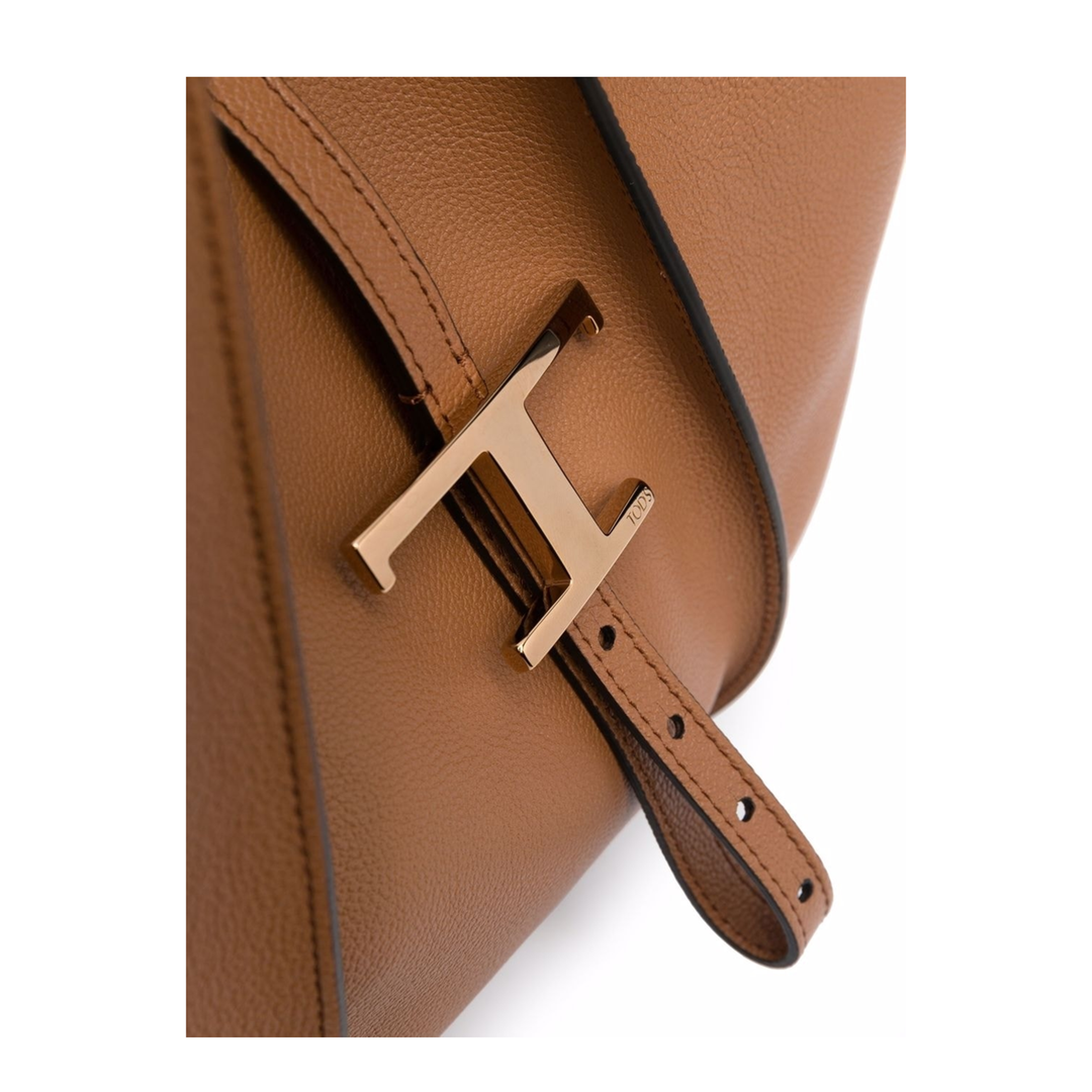 T Timeless Small Hammered Leather Tote Bag - Kenia - Image 5