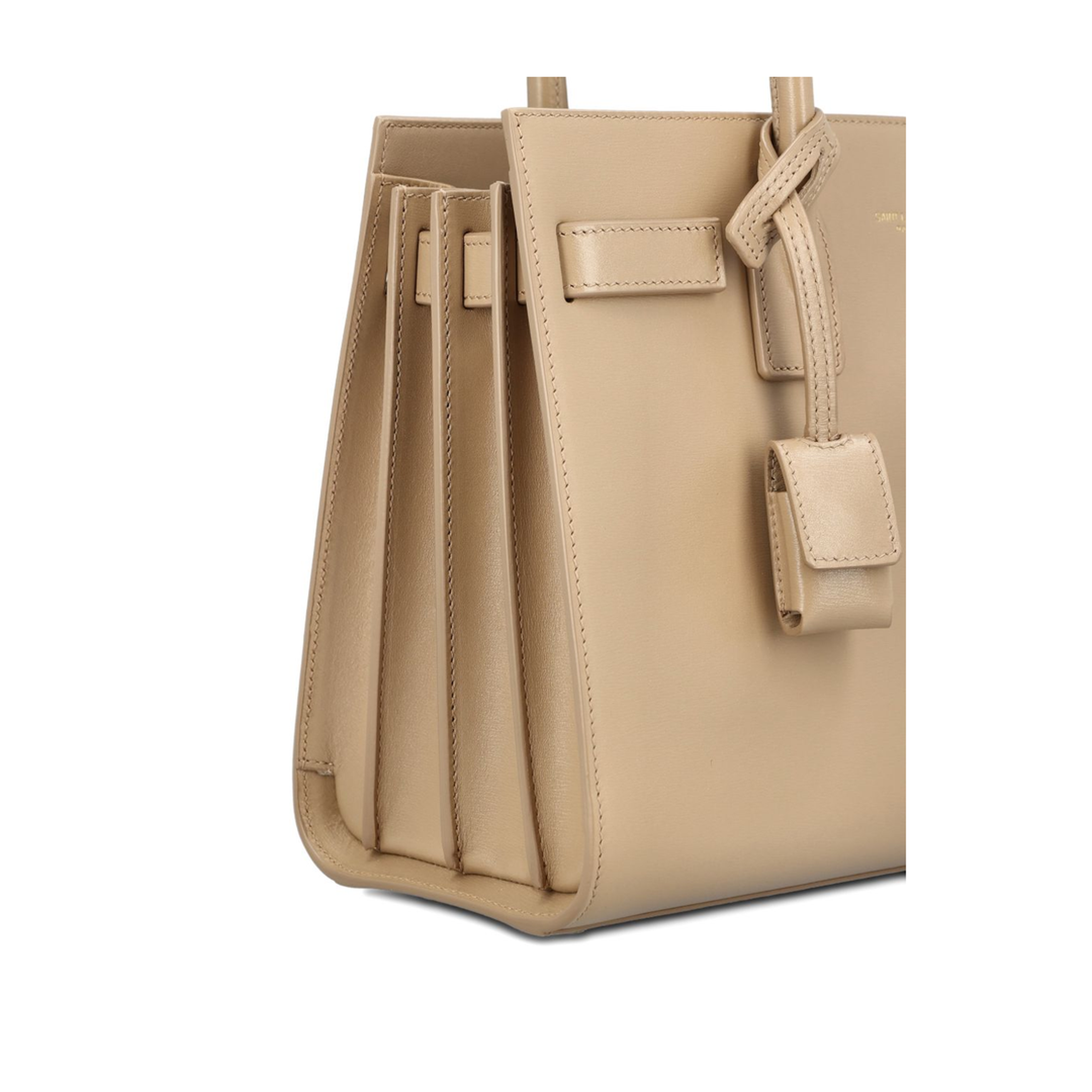 Sac De Jour Baby Smooth Leather Shoulder Bags - Beige - Image 3