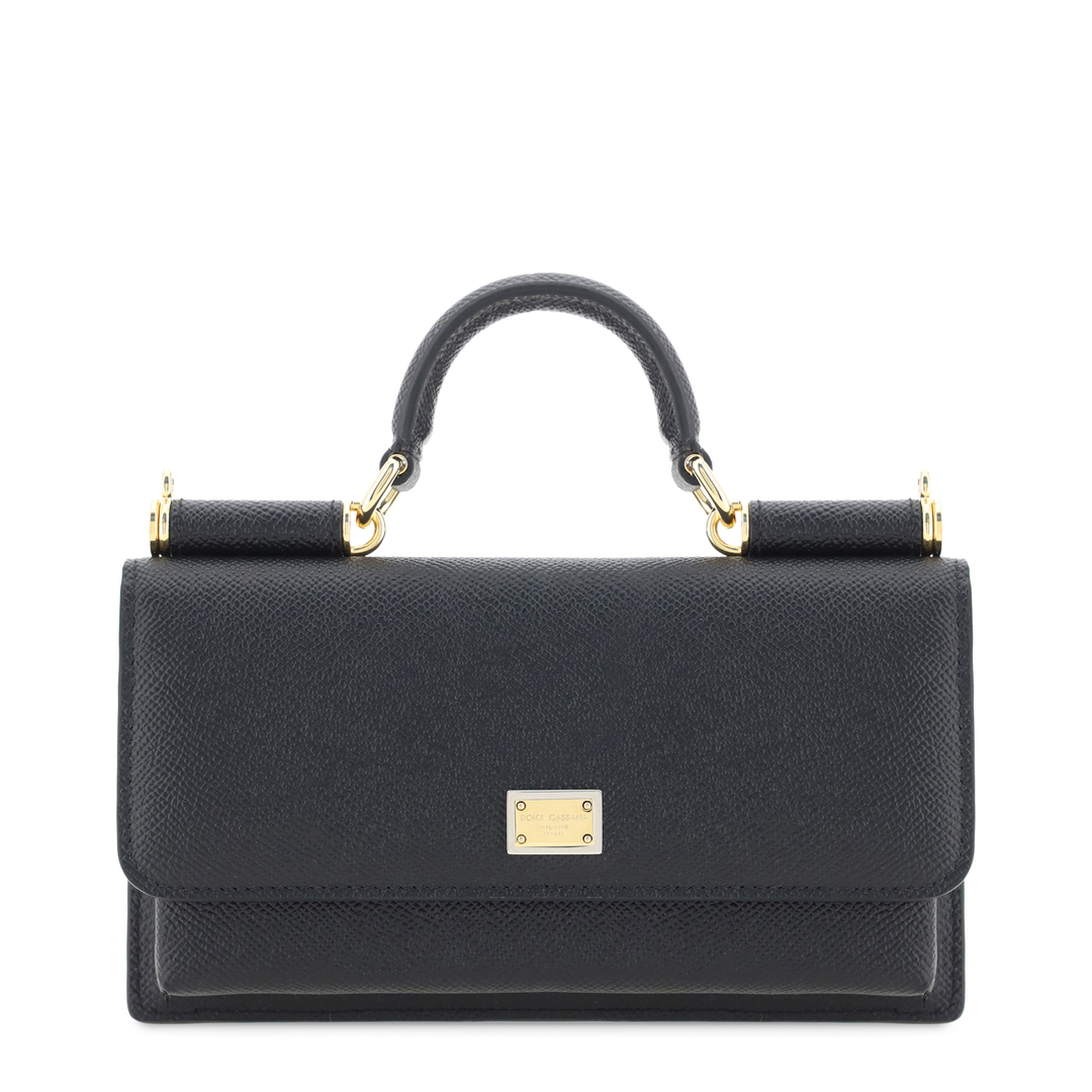 Micro Sicily UNI Calf Leather Clutch - Black - Image 1