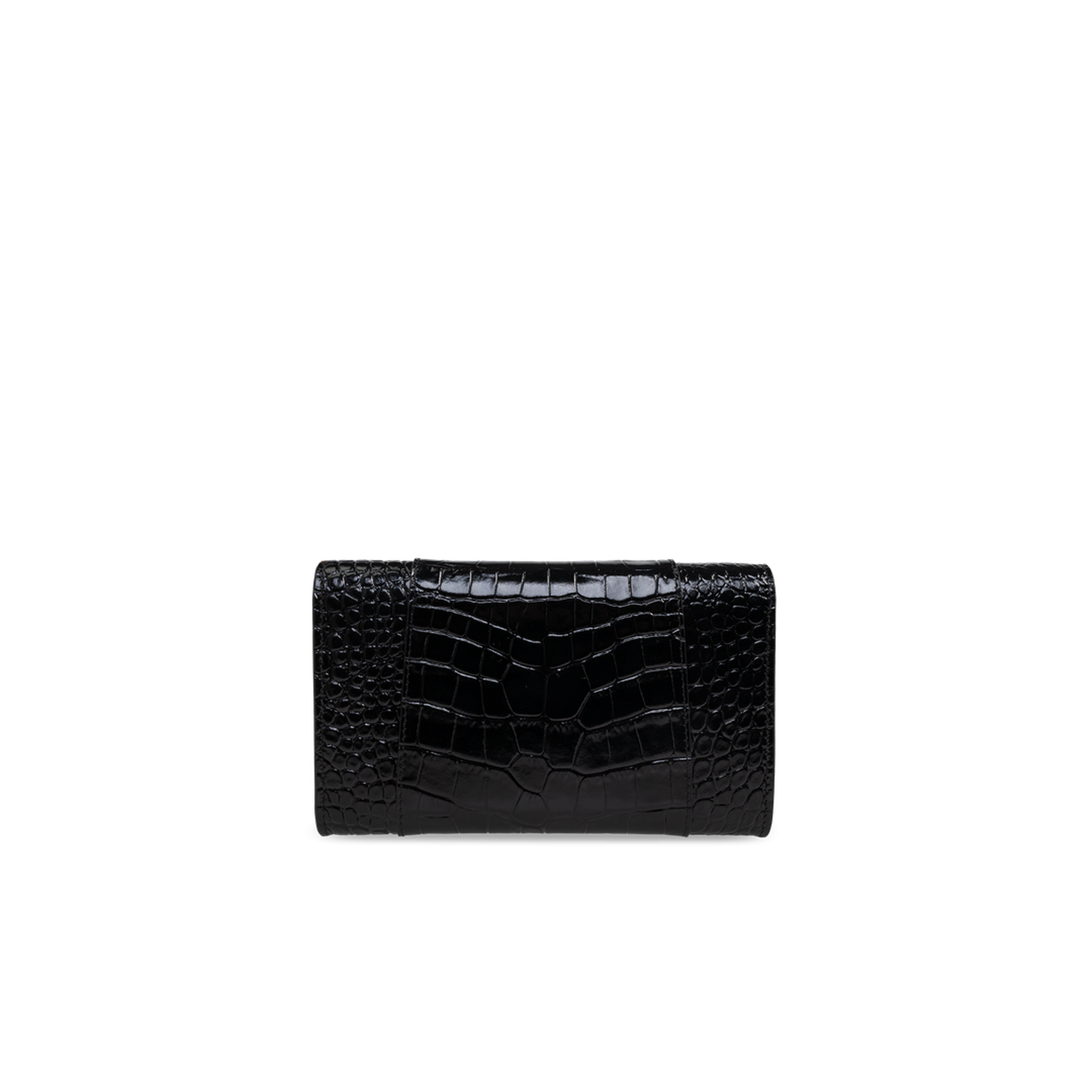 Hourglass Wallet on Chain Calf Leather - Black - Image 3