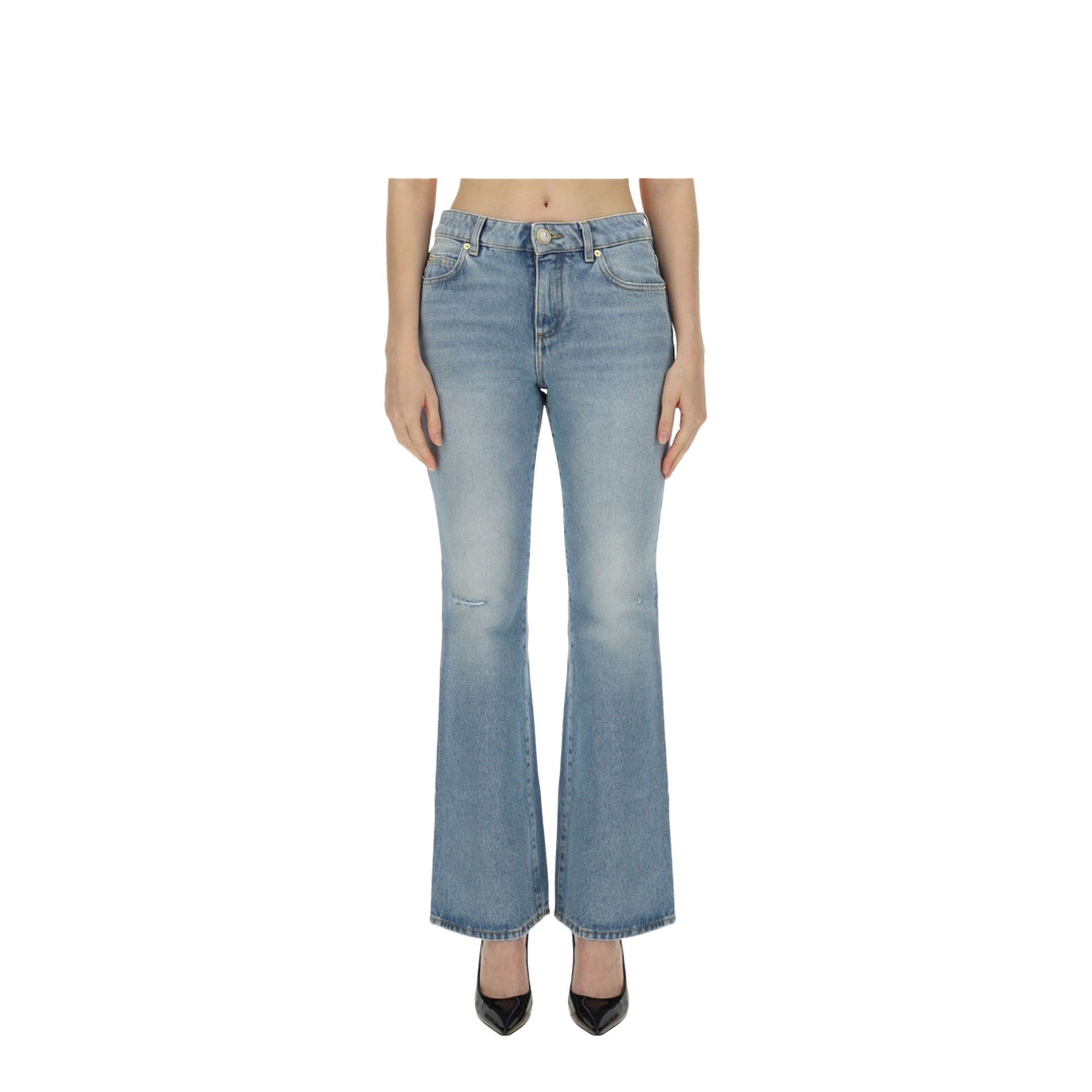 Light Blue Cotton Jeans - Image 1