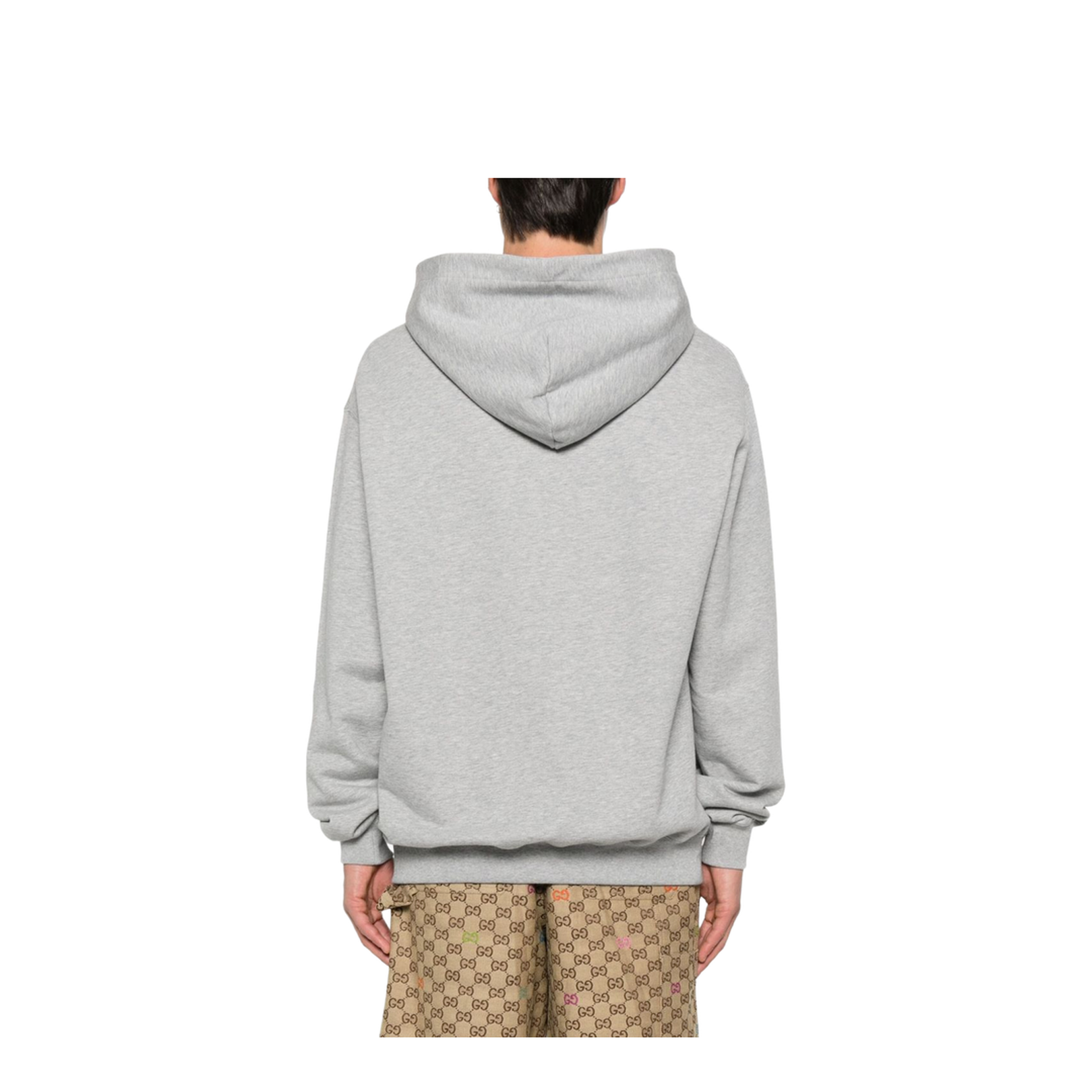 Printed Cotton Jersey Sweatshirt in Grey Mélange - Image 4