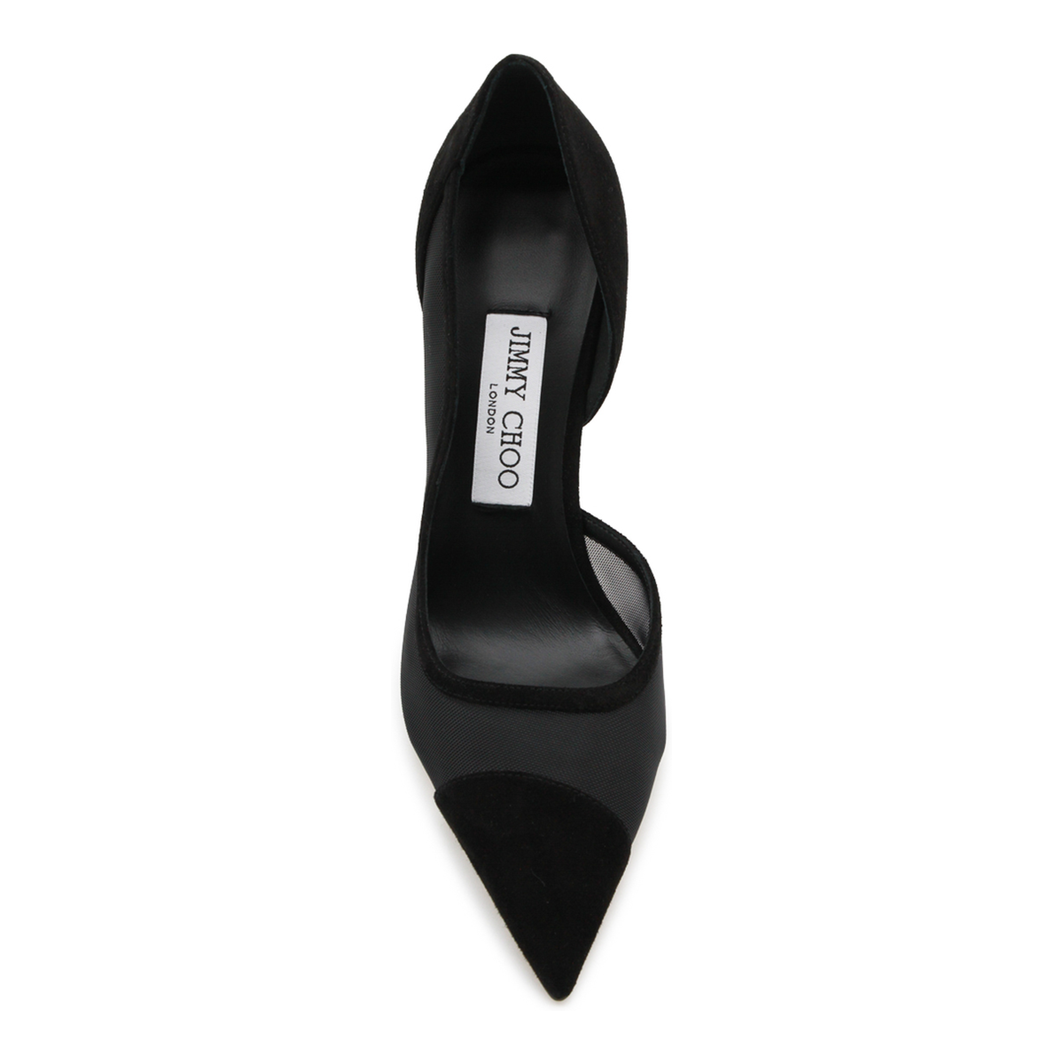Brigitte 100 Pumps in Black Suede and Mesh - Image 7