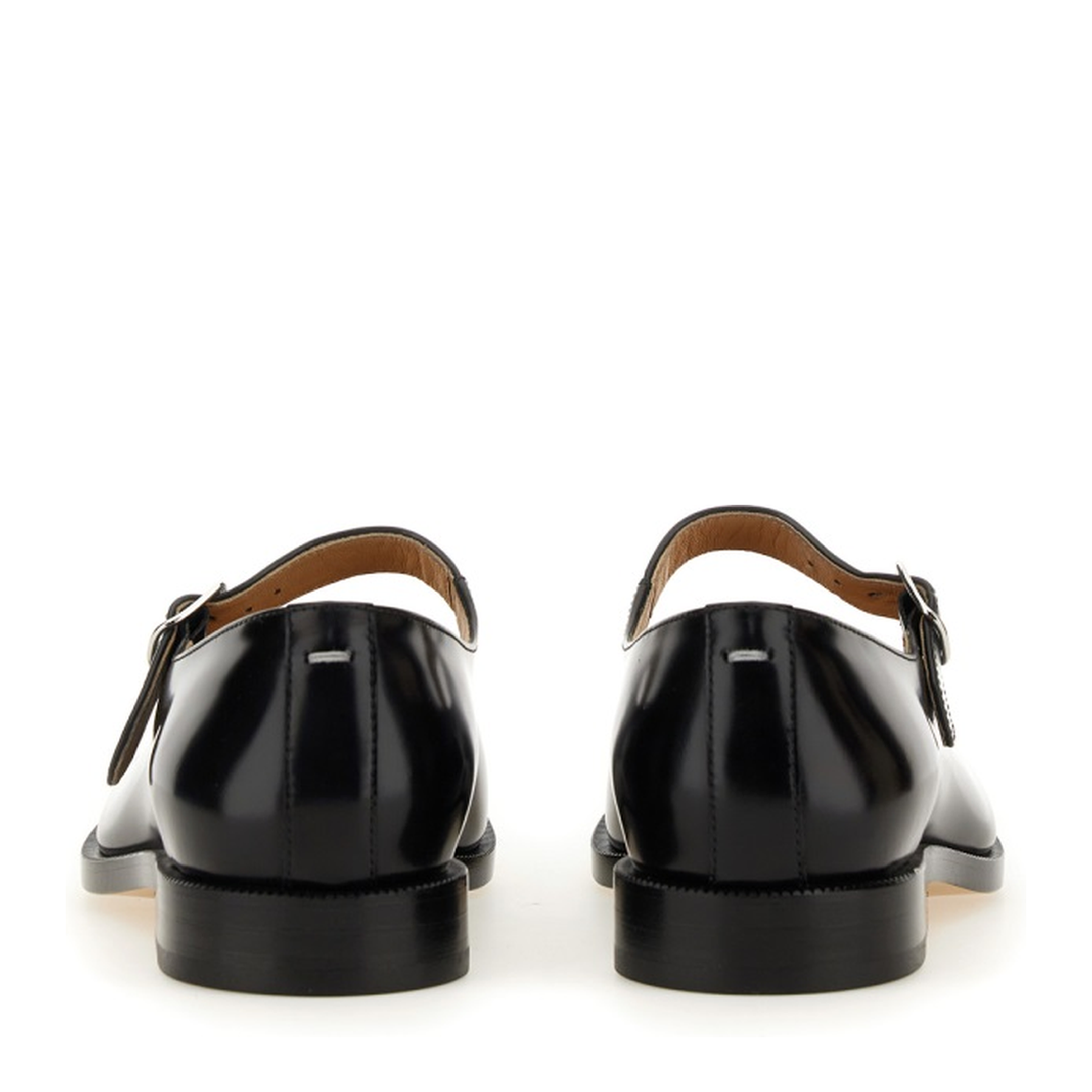 Black Leather Tabi Mary-Jane Shoes - Image 3