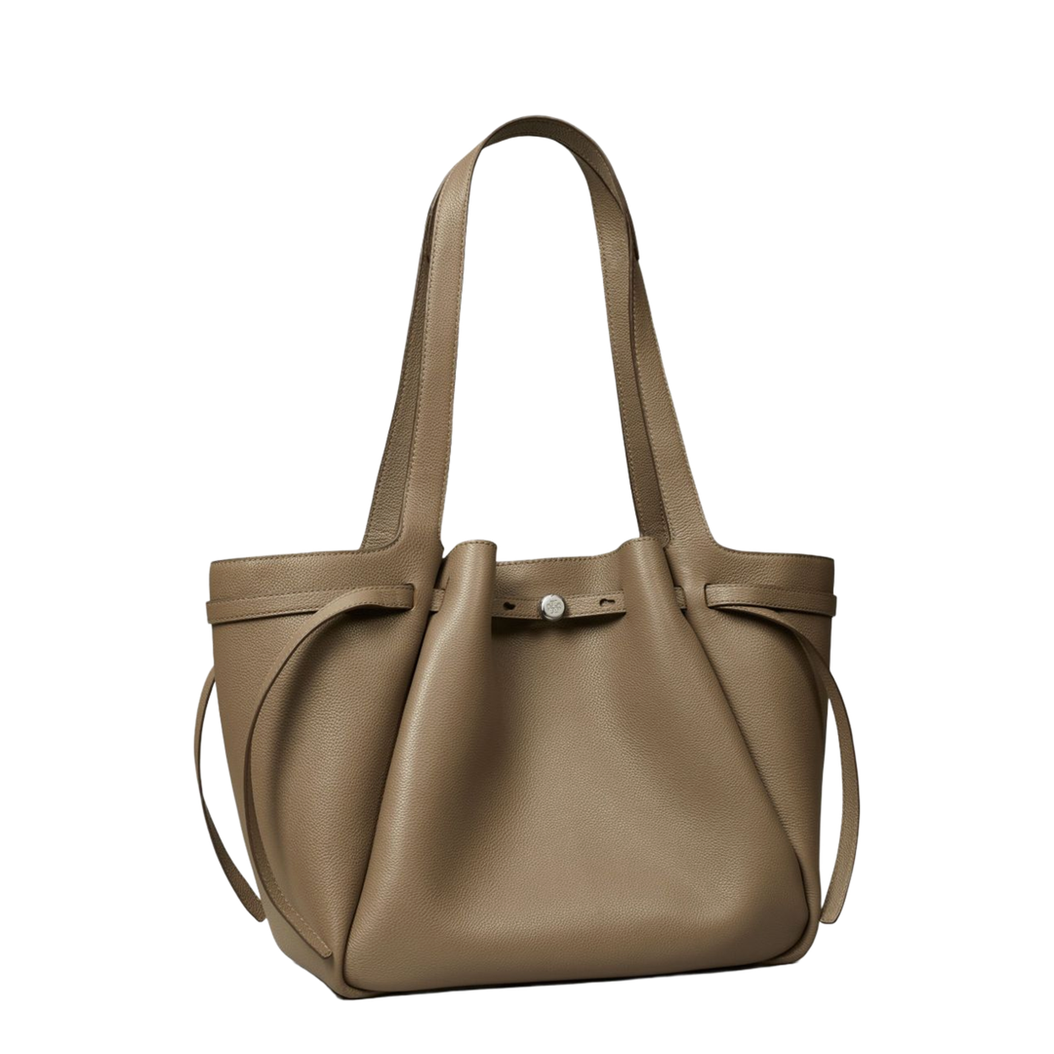 Romy Pebbled Leather Tote - Wild Mushroom - Image 4