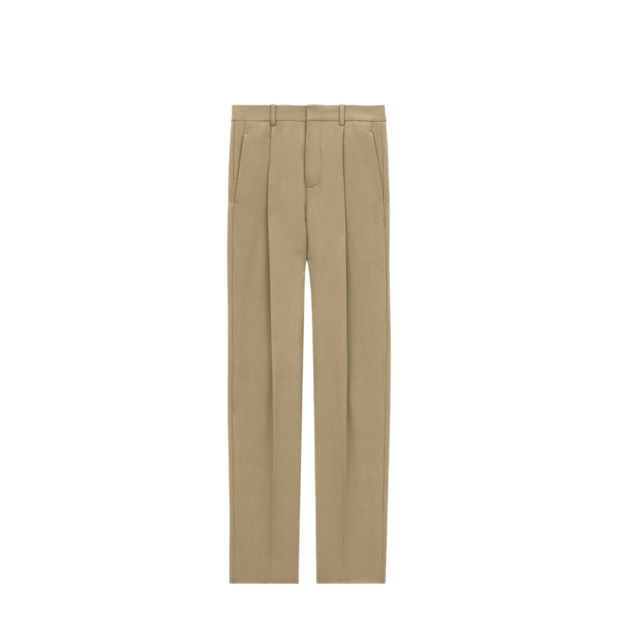 Wool Gabardine High-Waisted Carrot Trousers - Image 1
