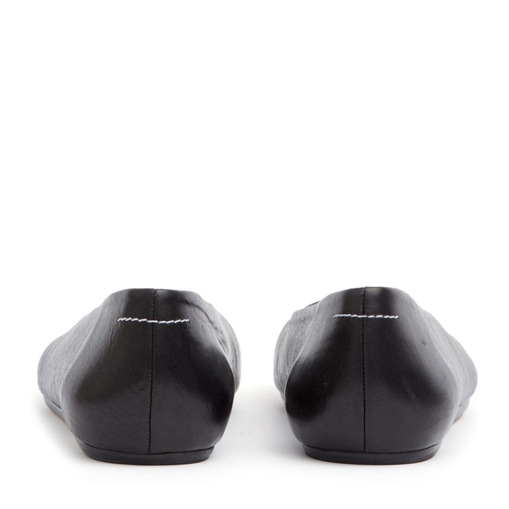 Leather Ballet Flats - Black - Image 2