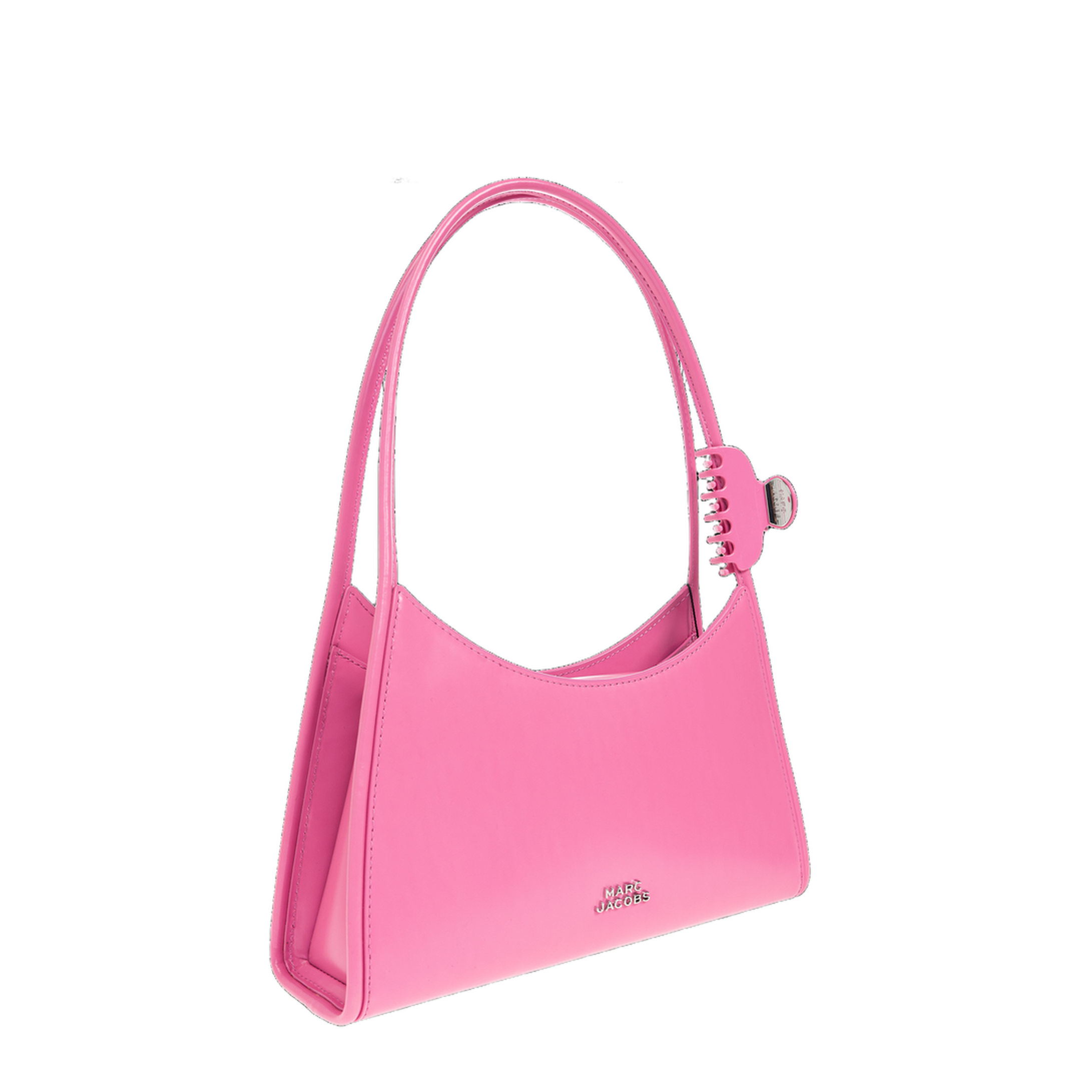 The Glam Spazzolato Leather Shoulder Bag - Bow Pink - Image 4