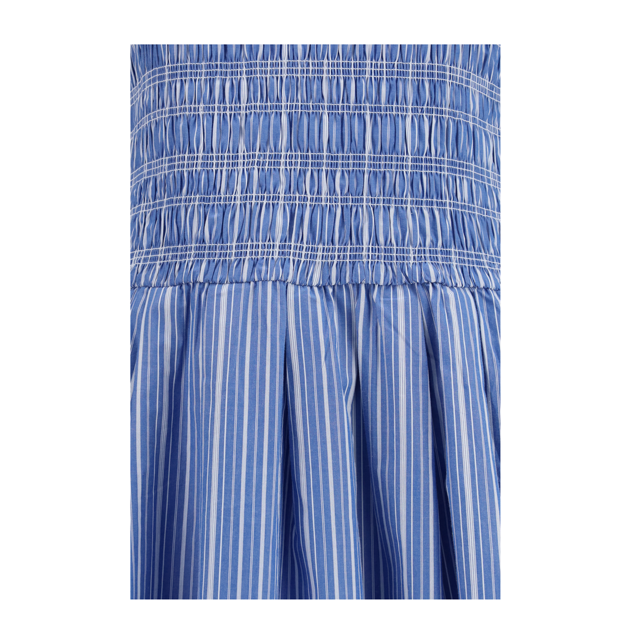Striped Cotton Dress with Puff Sleeves - Image 3