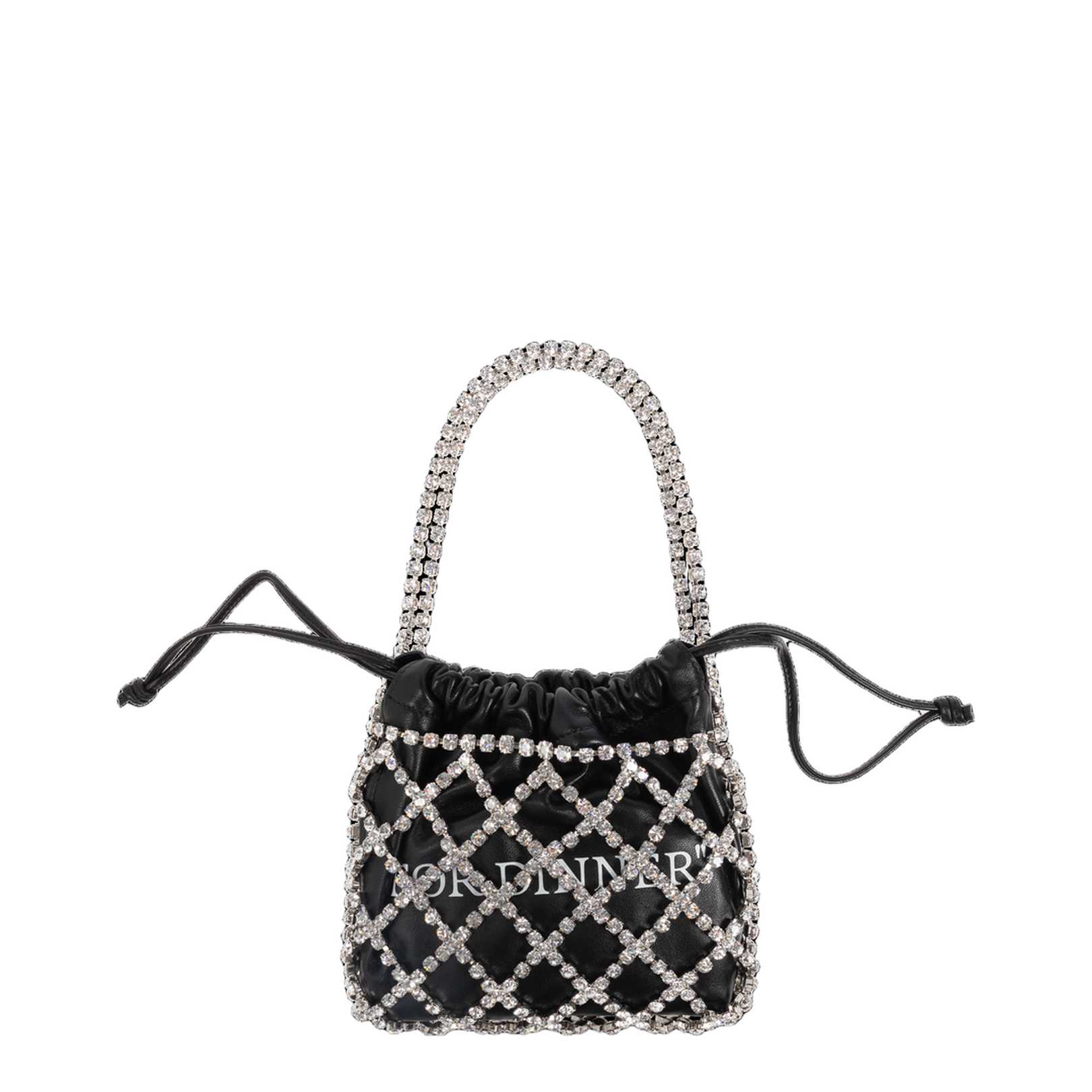 Crystal-Skull Leather Tote - Black - Image 1