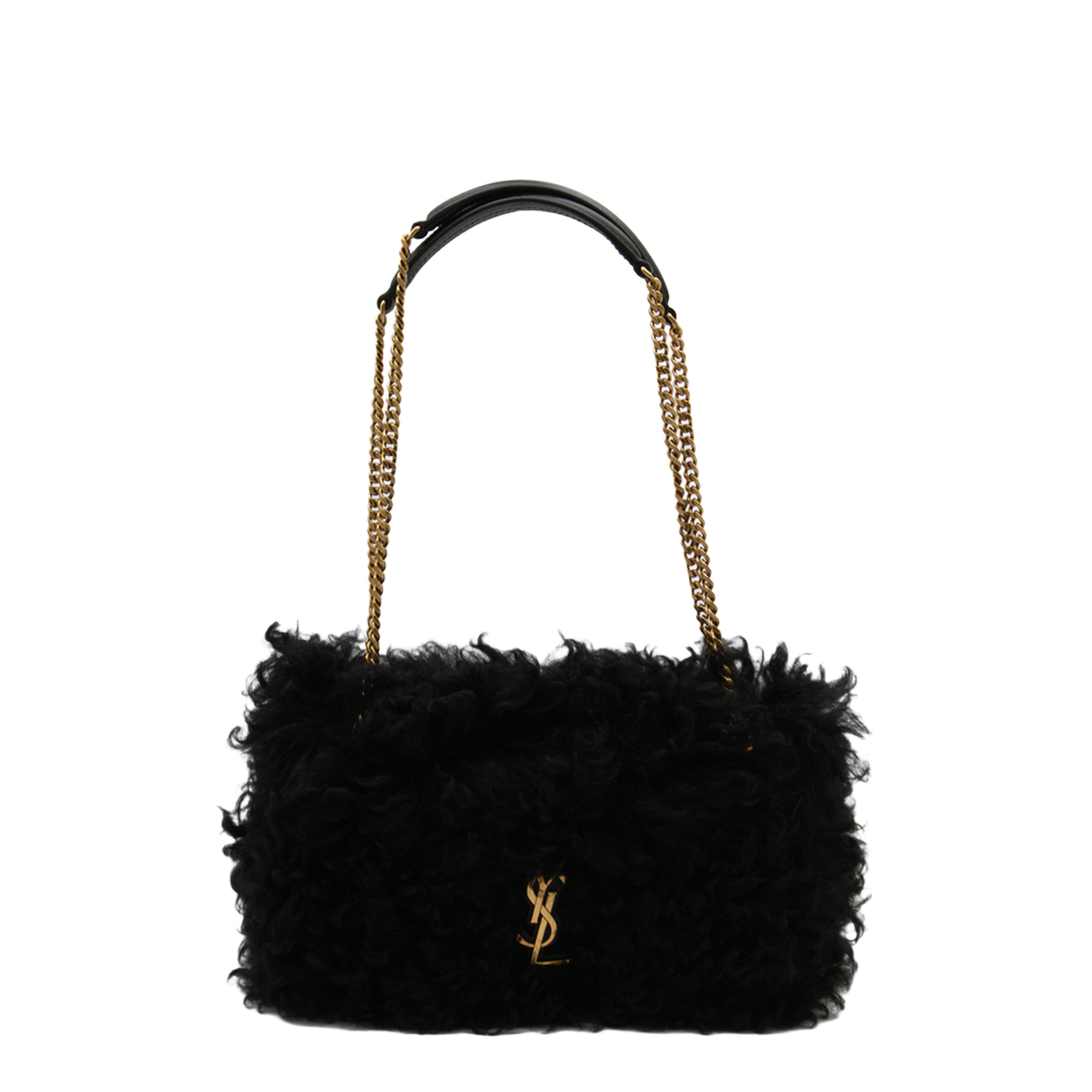 Jamie Medium Shearling Bag - Black - Image 2
