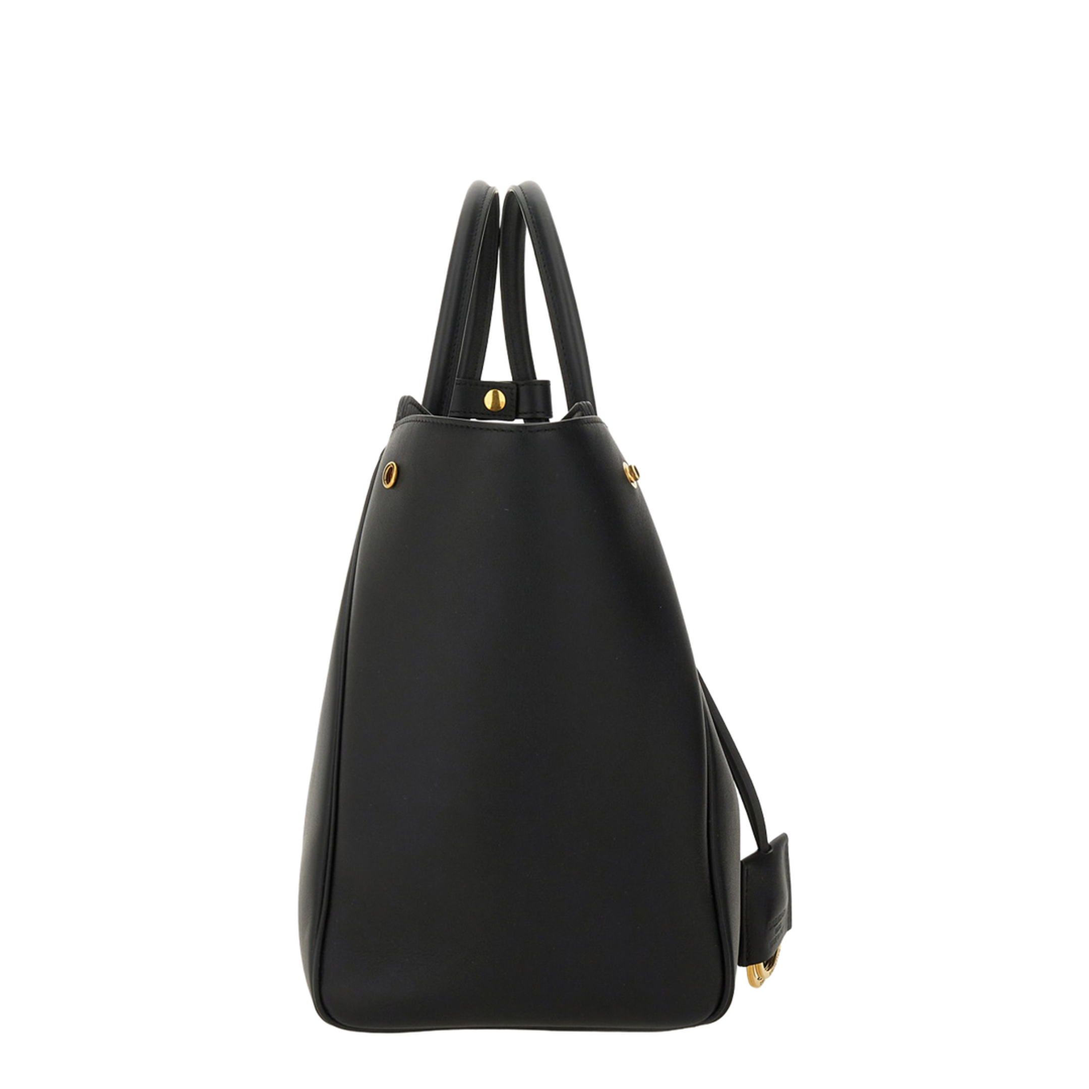 Carry All Hampton Small Calf Leather Tote - Black - Image 5