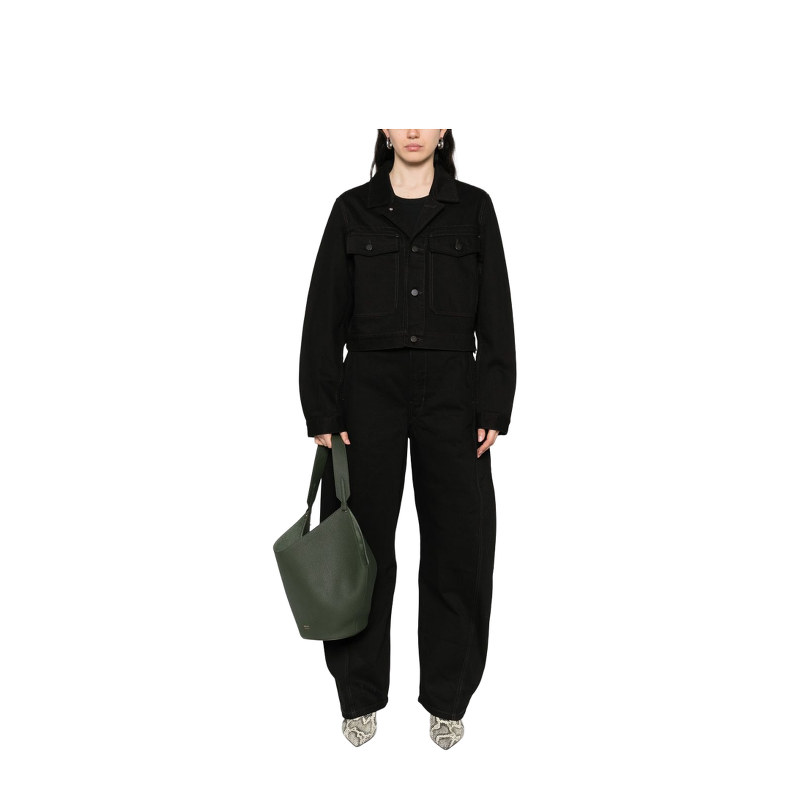 Black Maxi Barrel Workwear Pants - Image 3