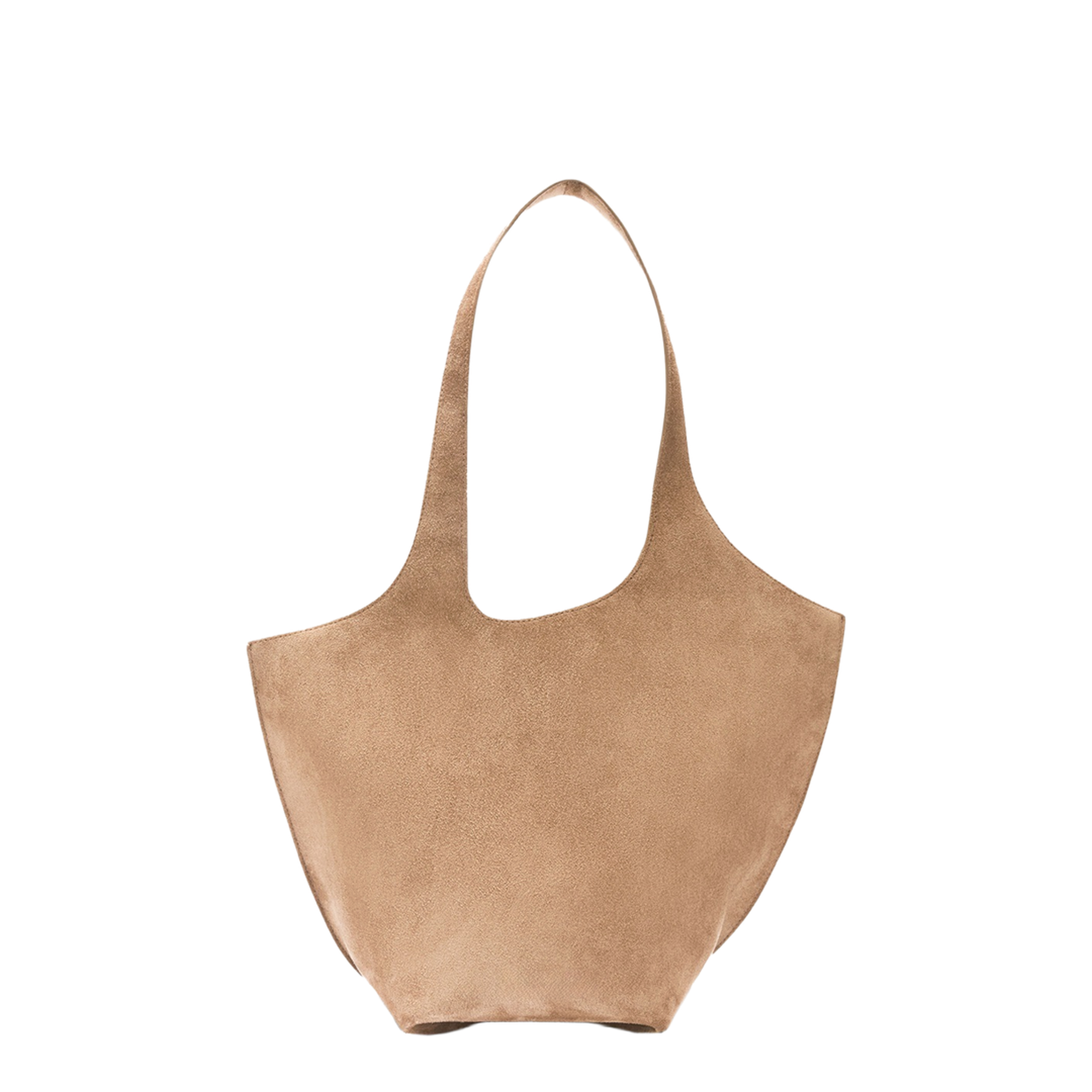 Suede Leather Shoulder Bag - Tobacco - Image 2