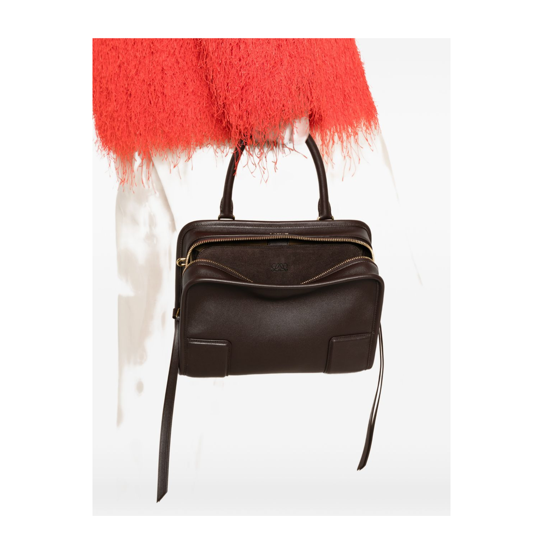 Amazona Small Calfskin Handbag - Dark Chestnut - Image 5