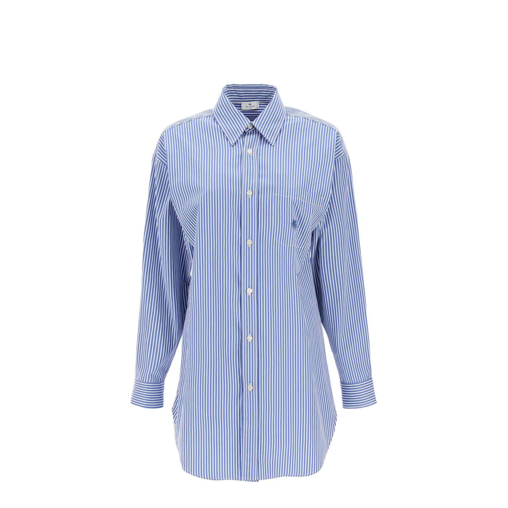 Cotton Shirt with Frontal Logo Embroidery - Image 1