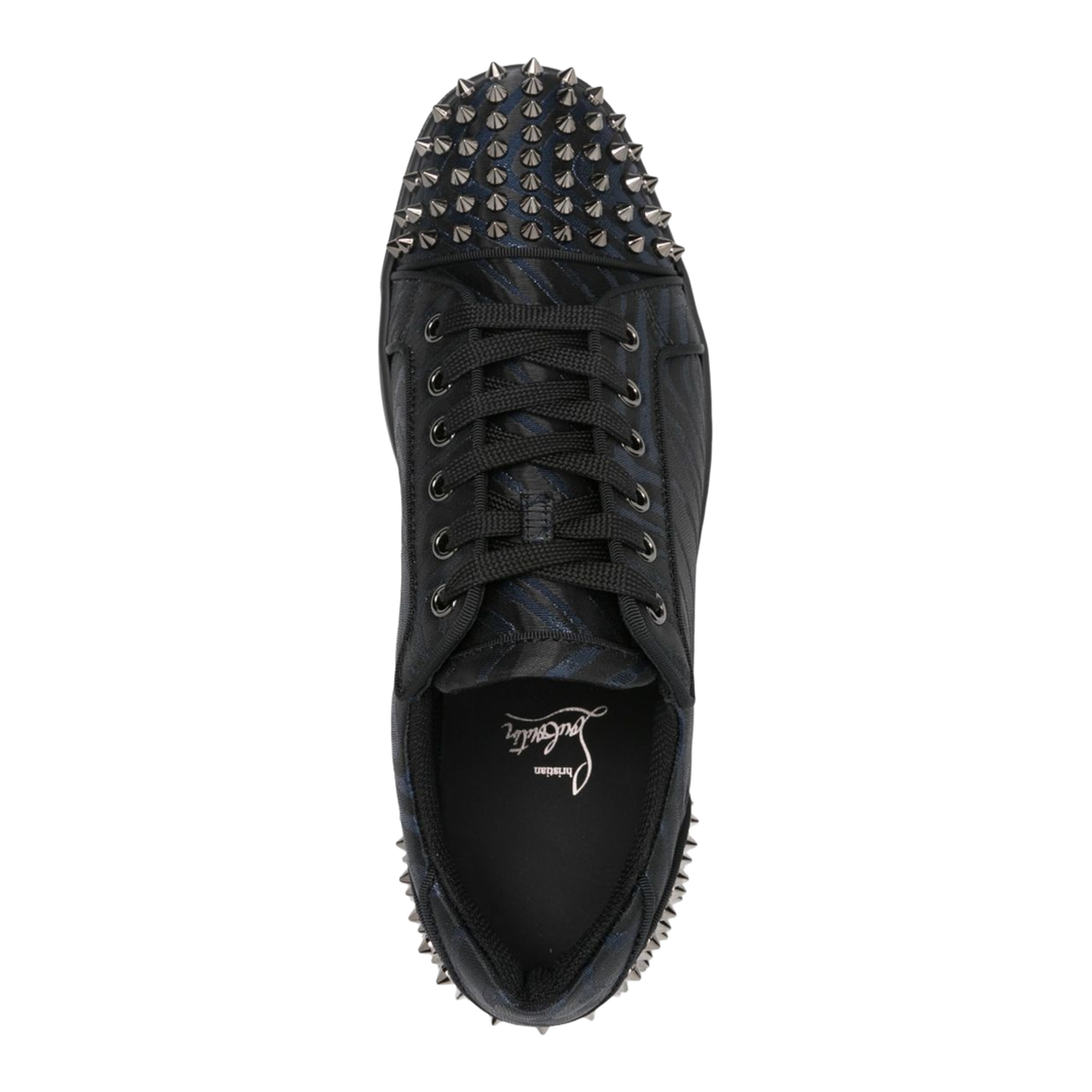 Low Top Lace Up Sneakers Black - Image 2