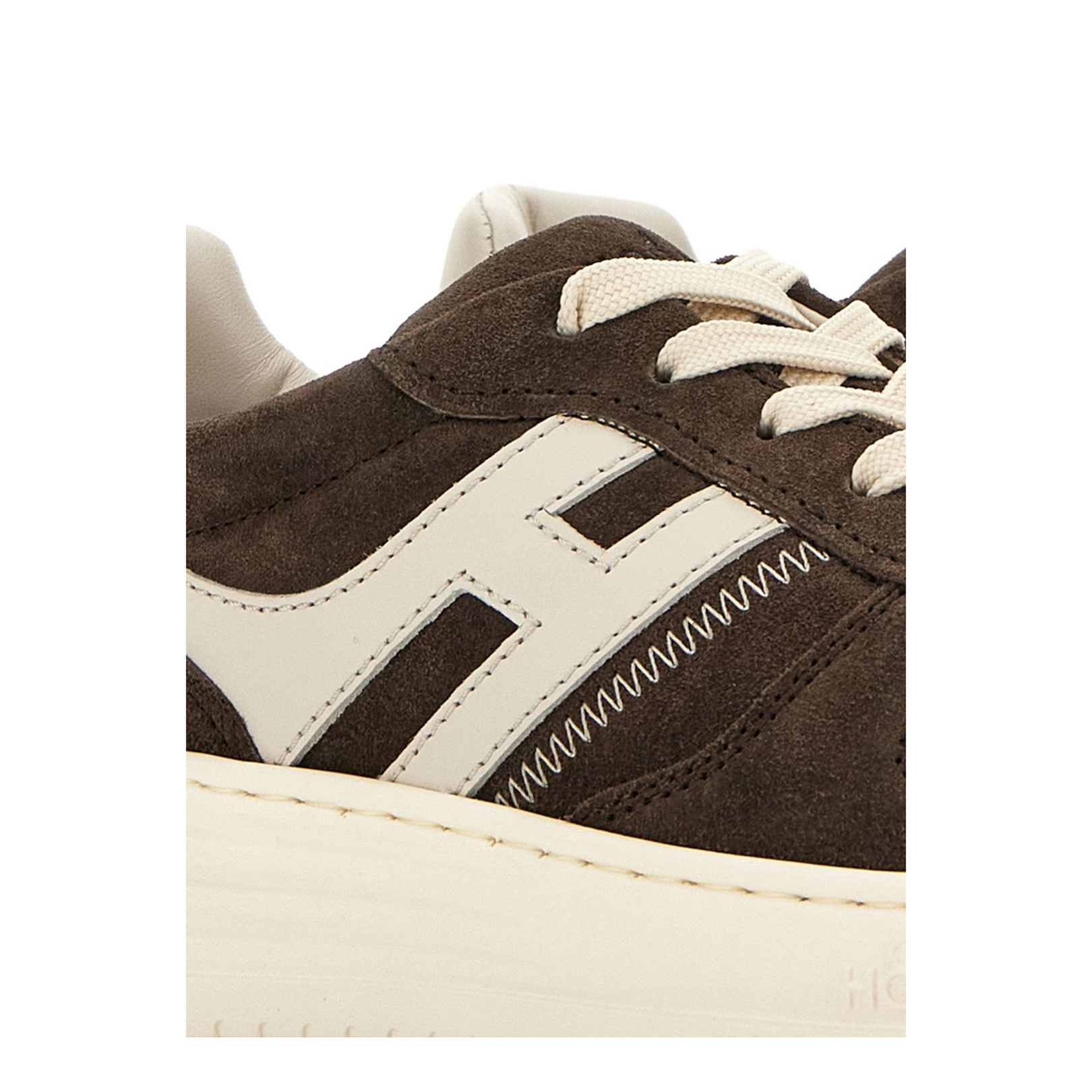 Coffee Brown Lace-Up Sneakers - Image 2