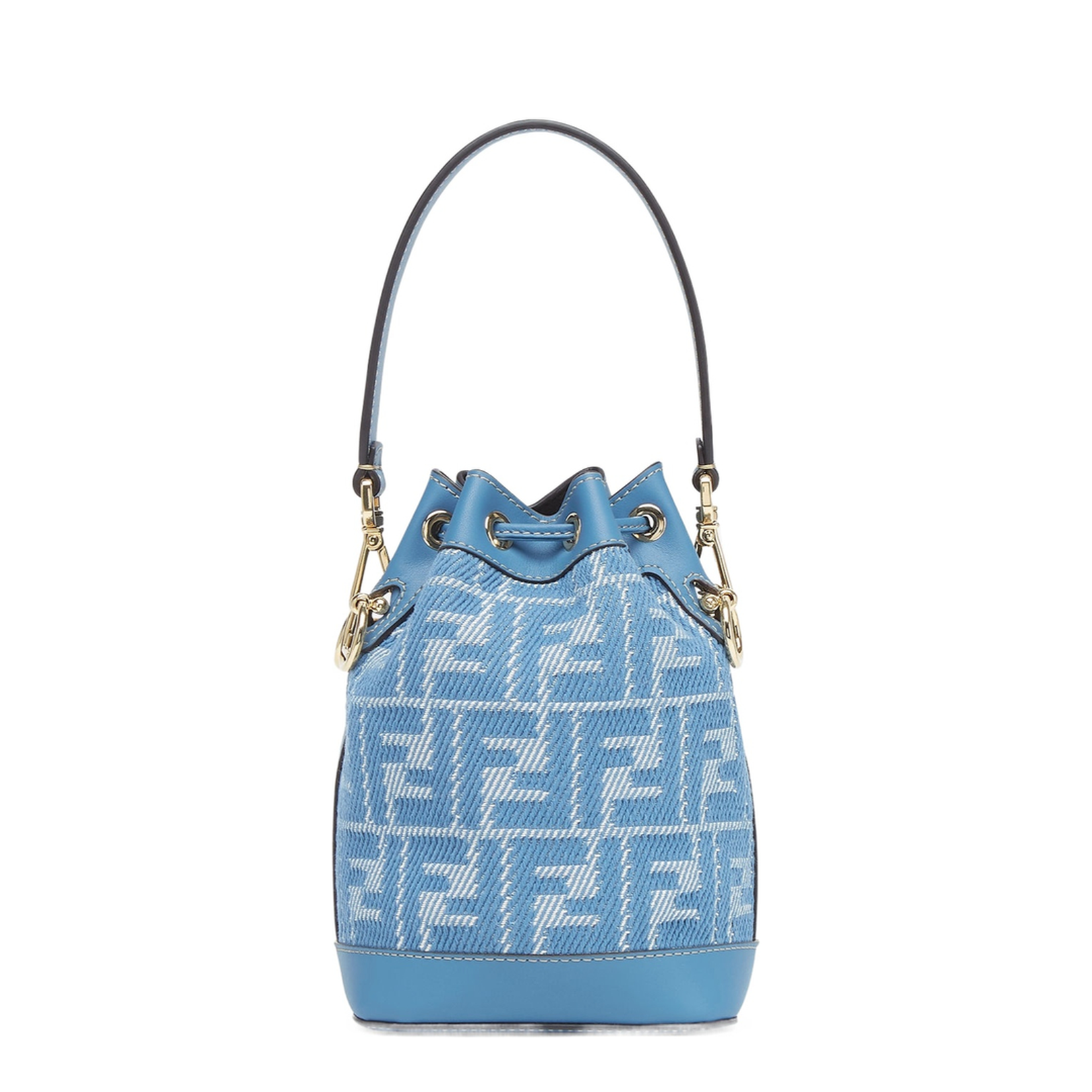 Mon Tresor Leather Bucket Bags - Pastel Blue - Image 3
