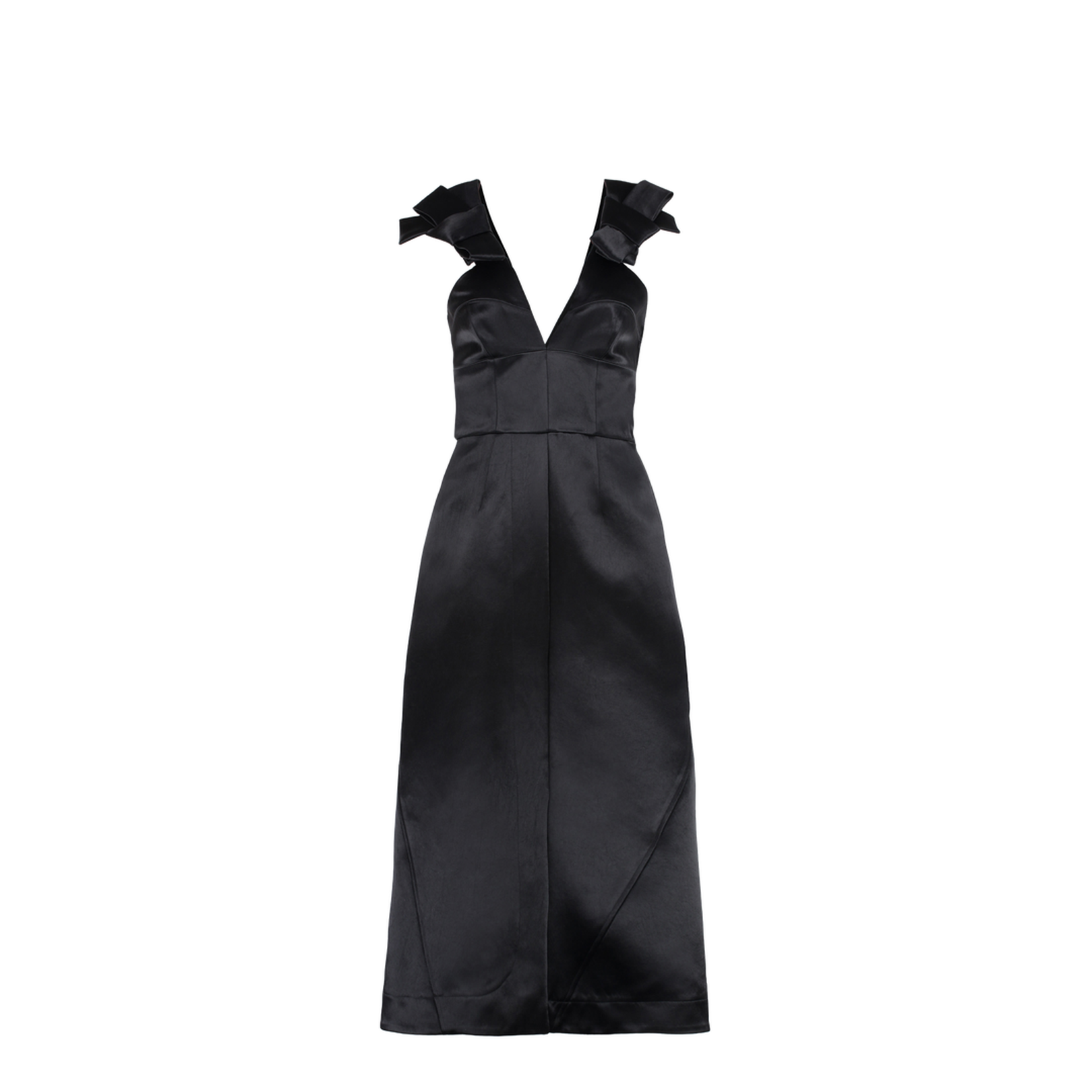 Satin Midi Dress - Image 1