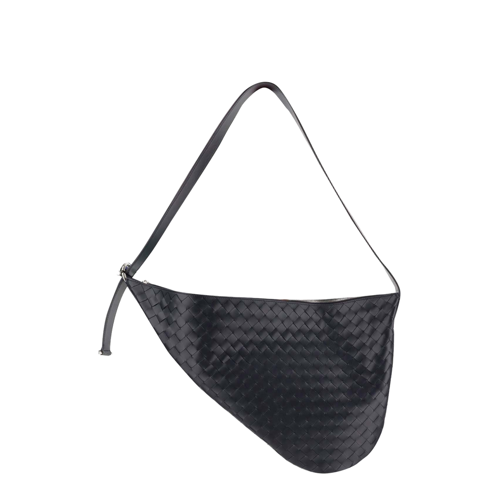 Virgule Medium Leather Shoulder Bags - Black - Image 2