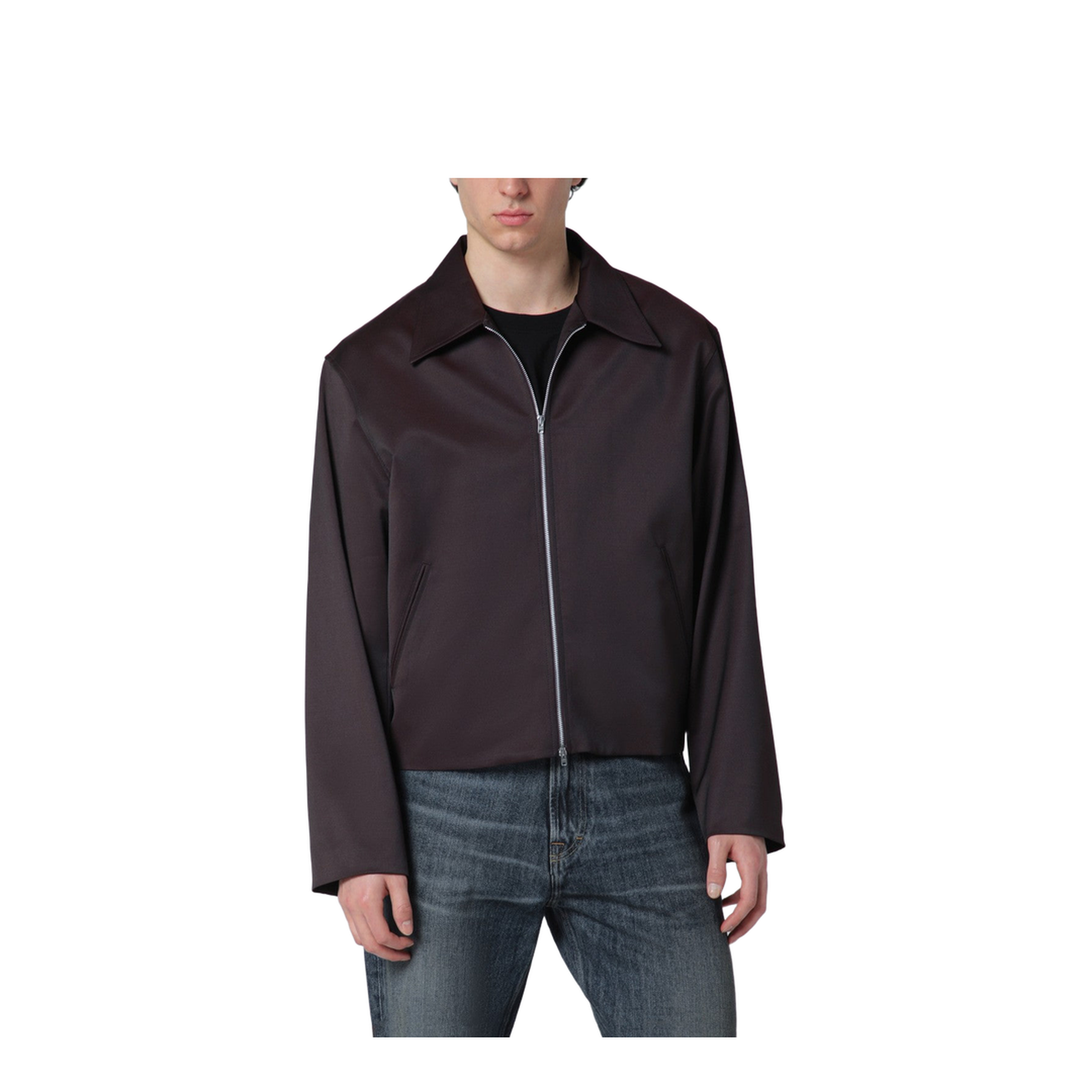 Grape-colored Formflex Fabric Zip-up Jacket - Image 1