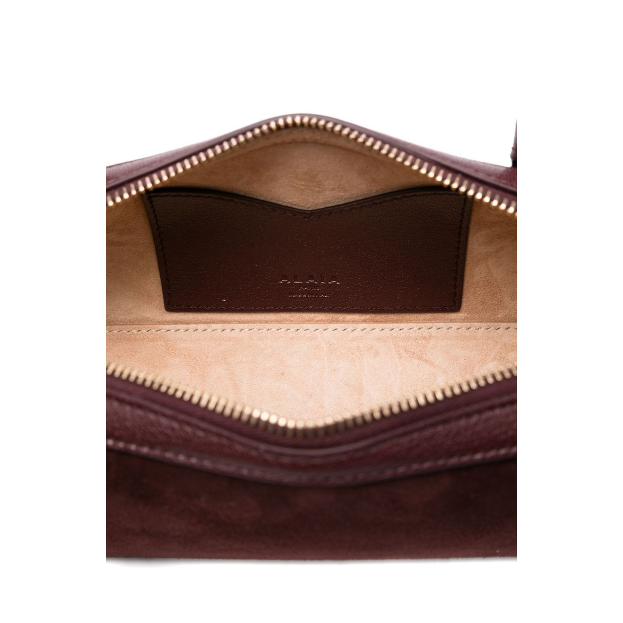 Le Teckel Small Bi-material Leather Shoulder Bag - Rouge Grenat - Image 4