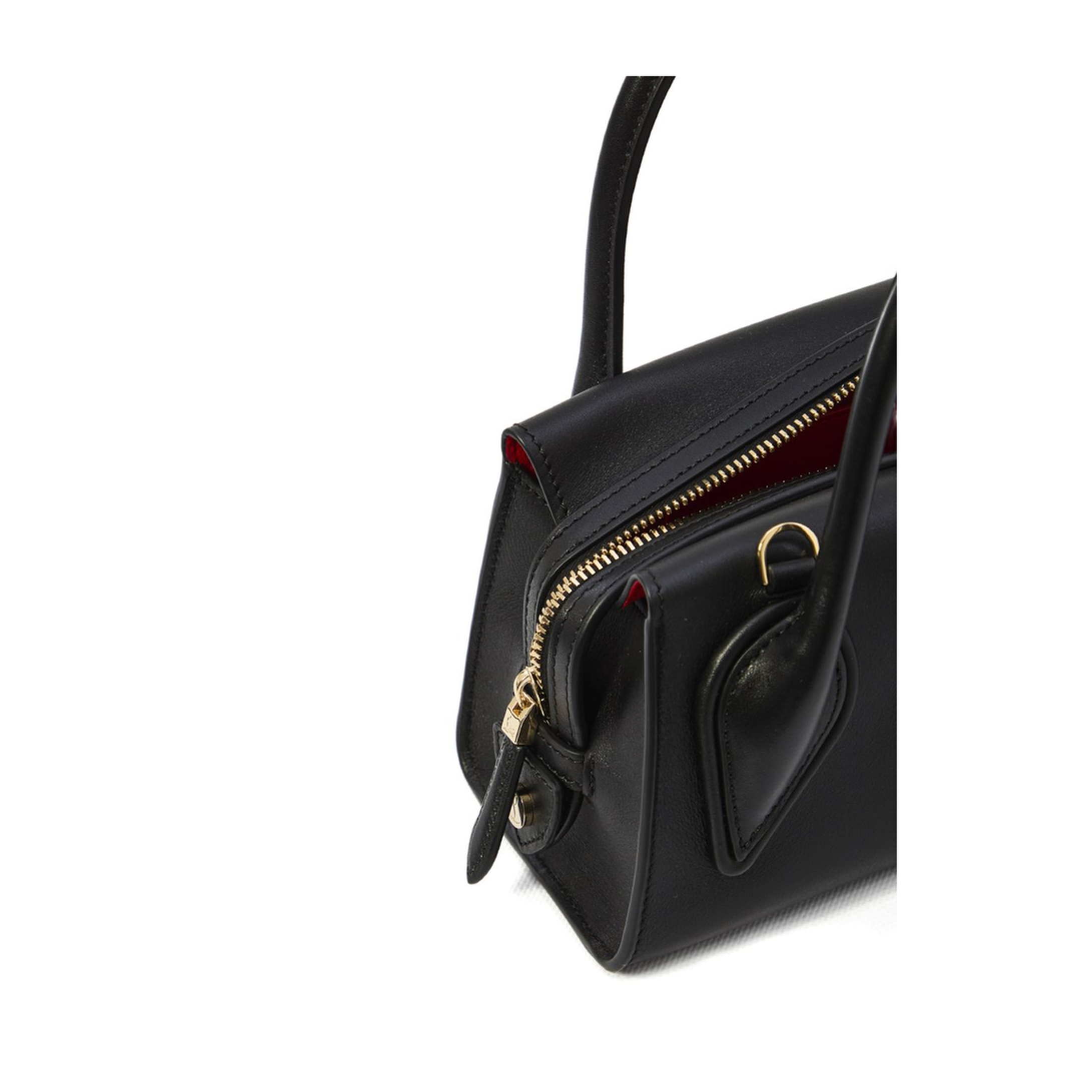 Venus Mini Cordia Calf Leather Crossbody Bag - Black - Image 2