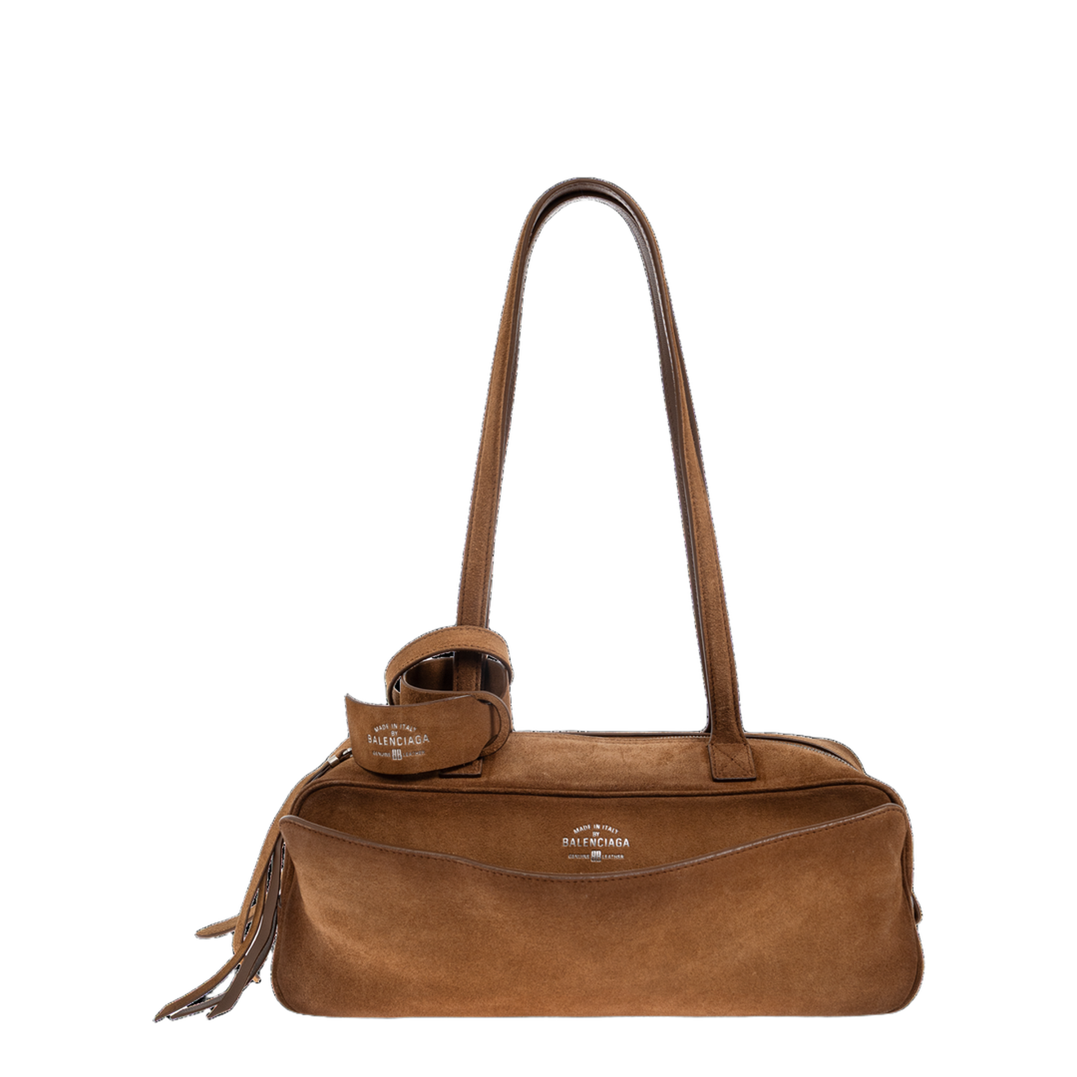 Carrie Small Waxed Suede Calfskin Bowling Bag - Camel - Image 4