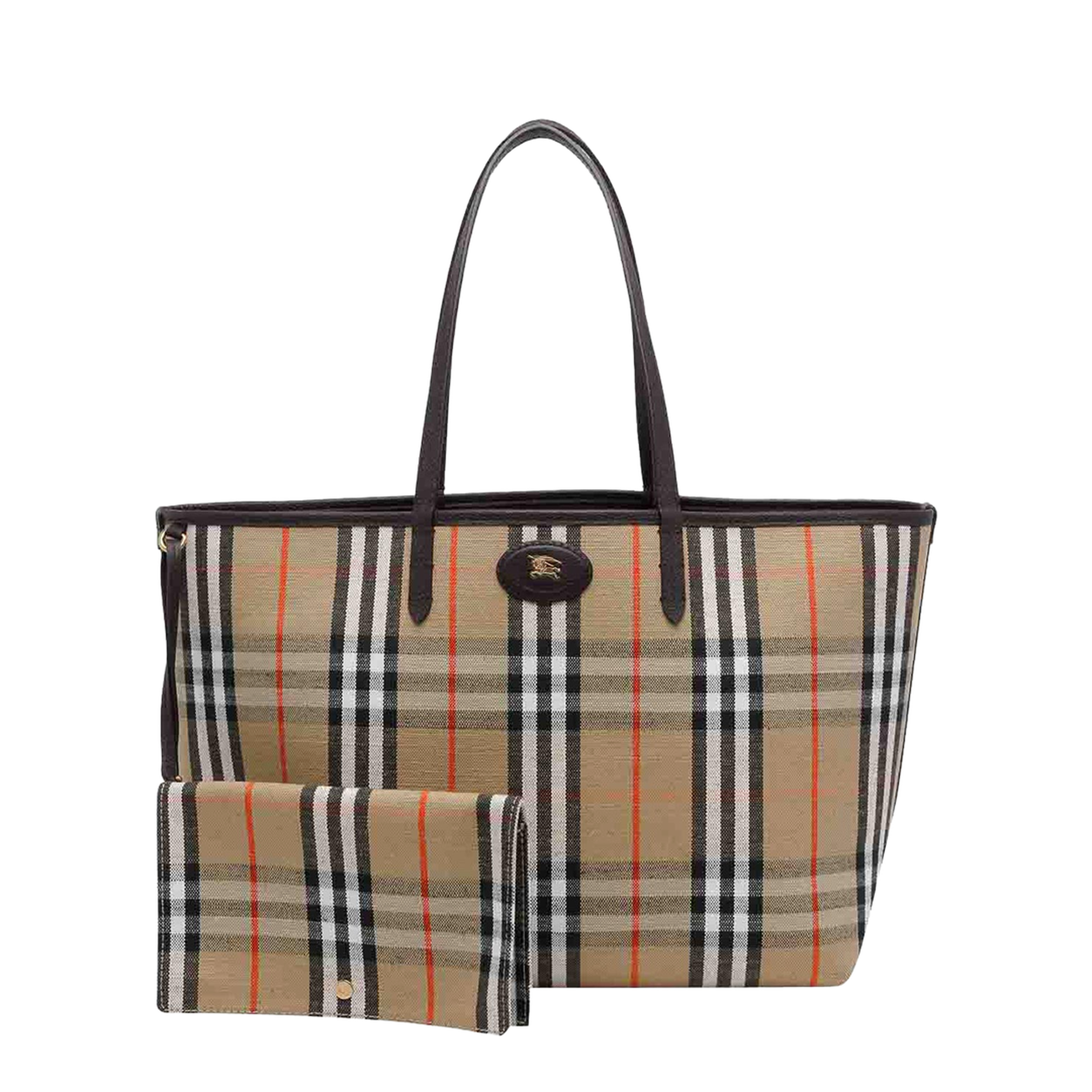 Bloomsbury Medium Calfskin Tote - Peat Brown / Sand Beige - Image 4