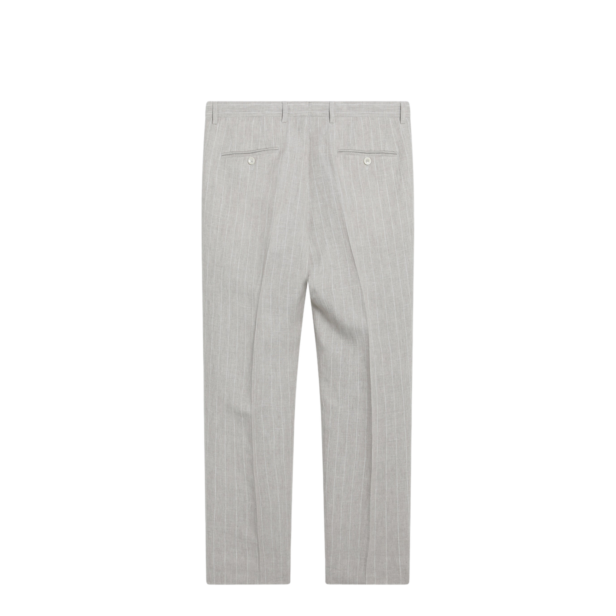 Pinstripe Linen Tailored Trousers - Image 2