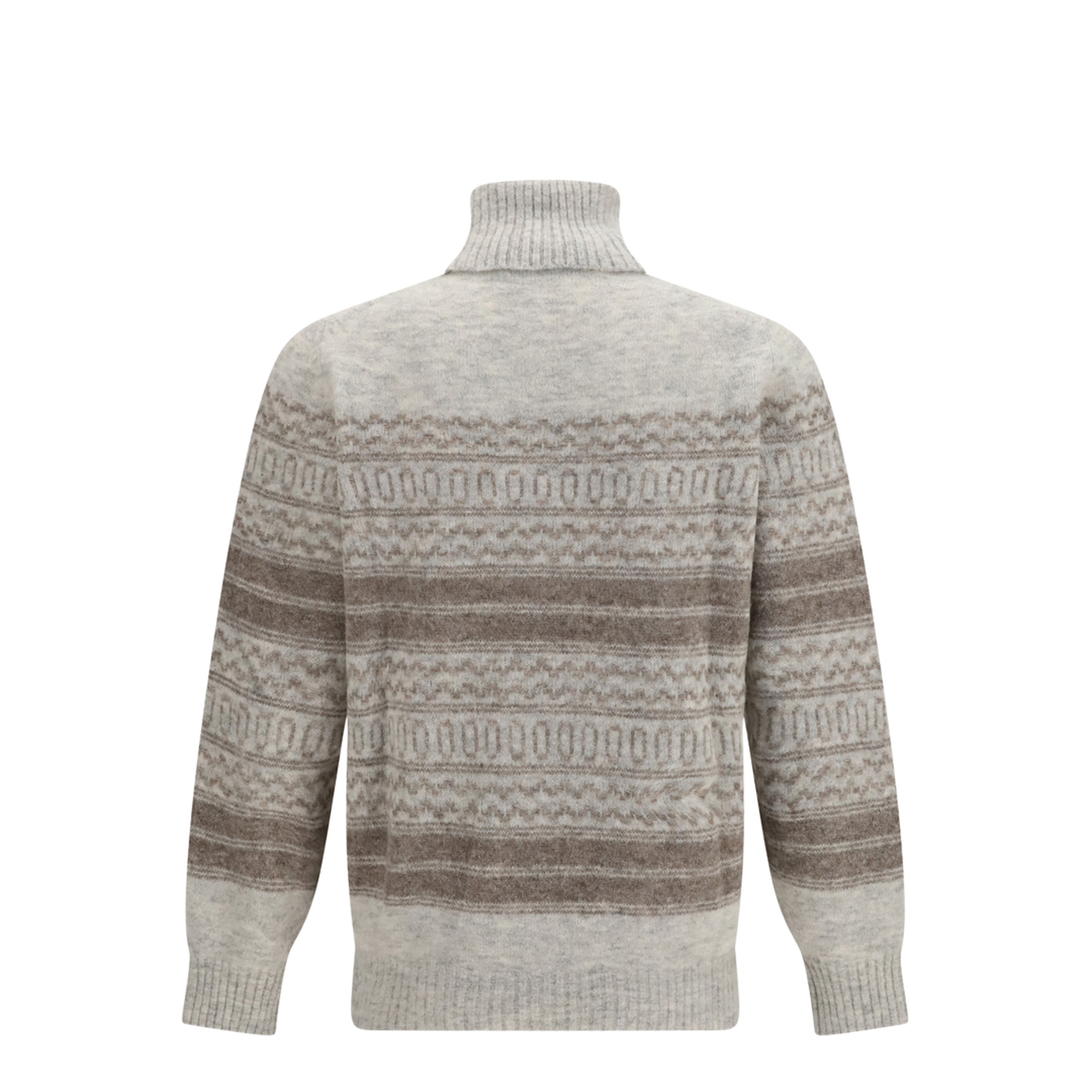 Fair Isle Knit Turtleneck Sweater - Image 2