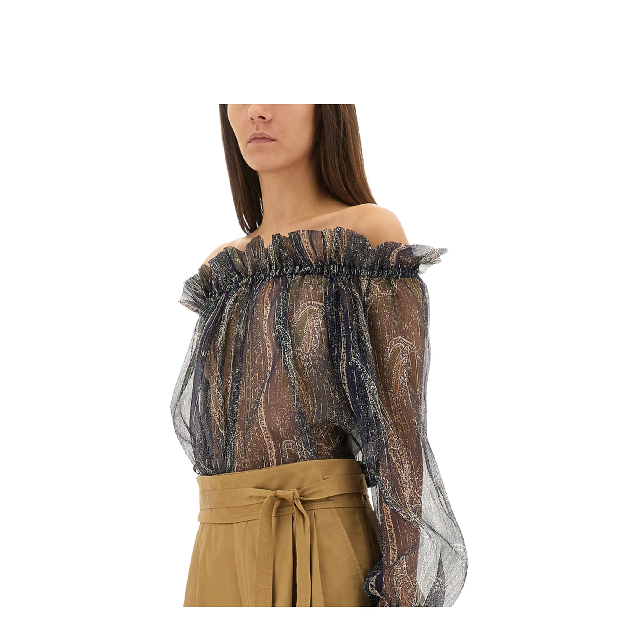 Lurex Silk Creponne Top - Image 4