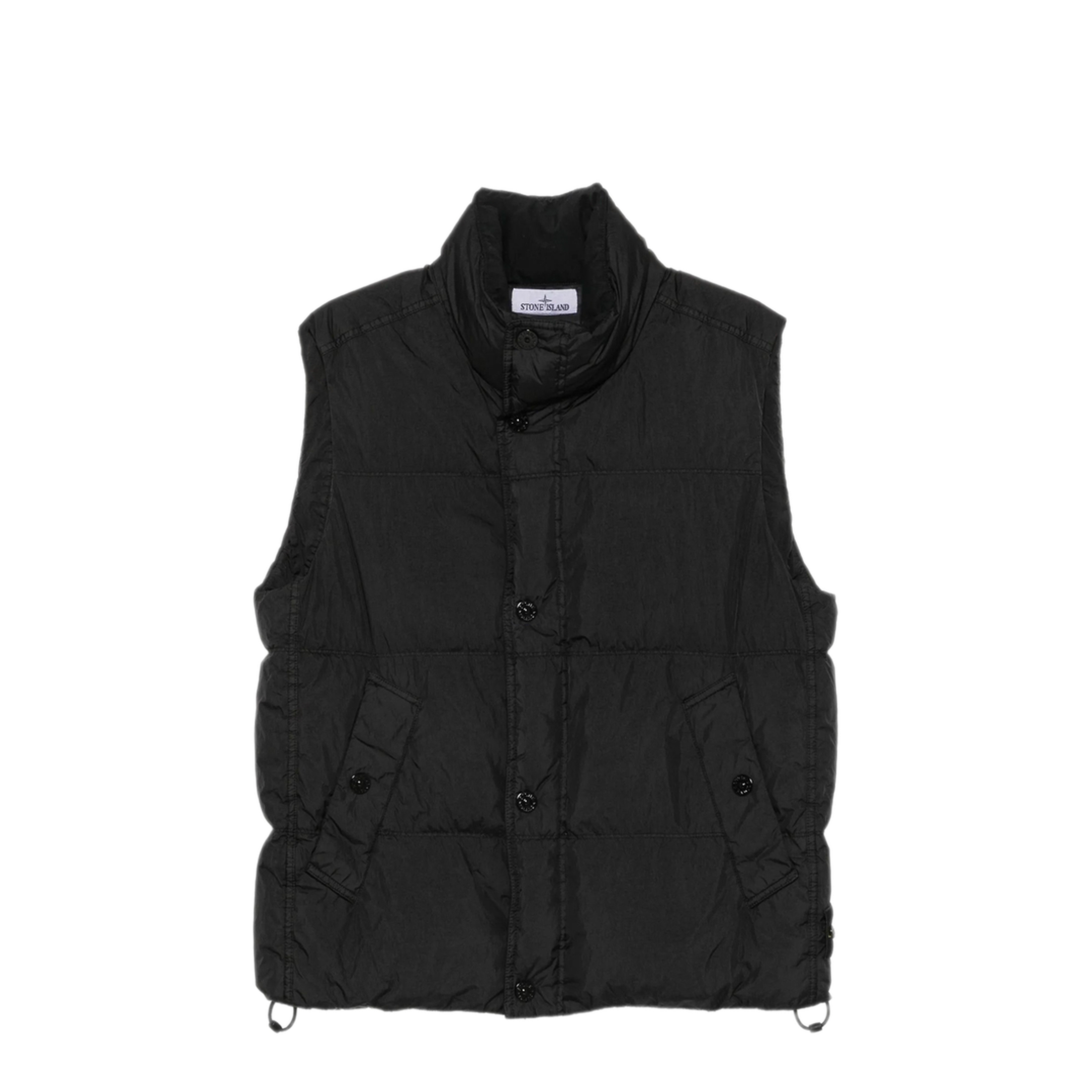 Windproof Down Gilet with Water-Repellent Finish - Image 1