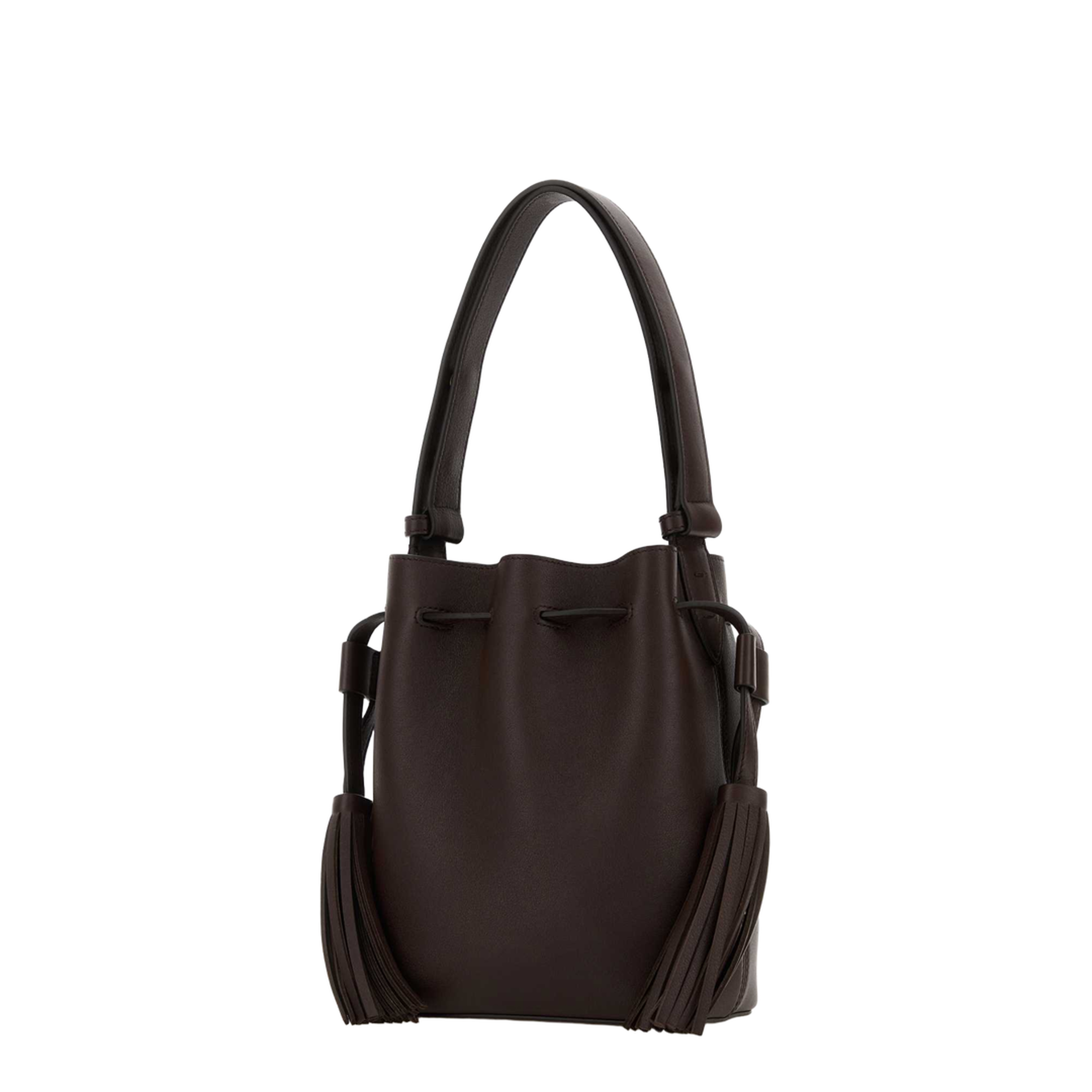 So Seau Small Calfskin Bucket Bag - Dark Coffee - Image 2