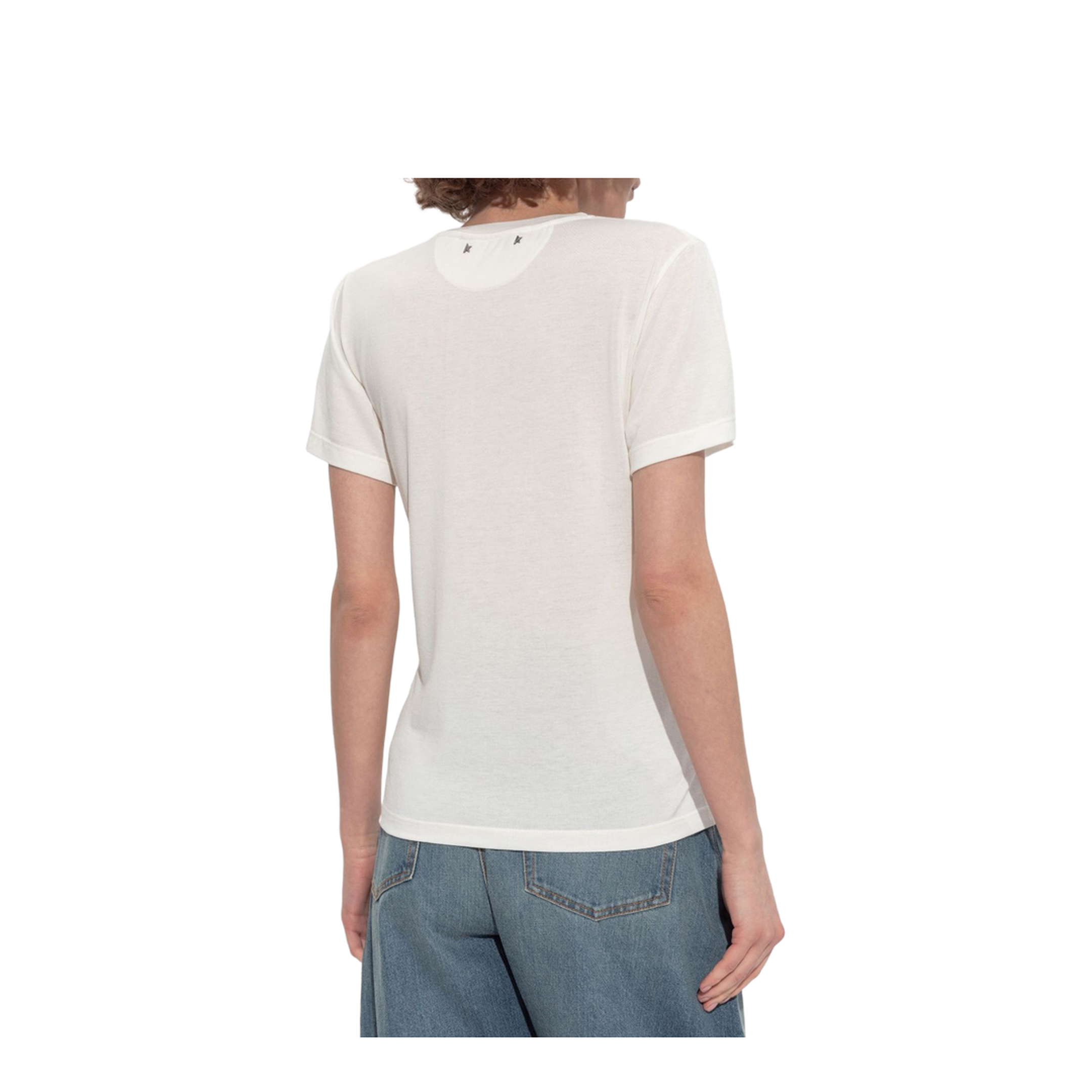 White T-Shirt with Print on the Front - Image 2