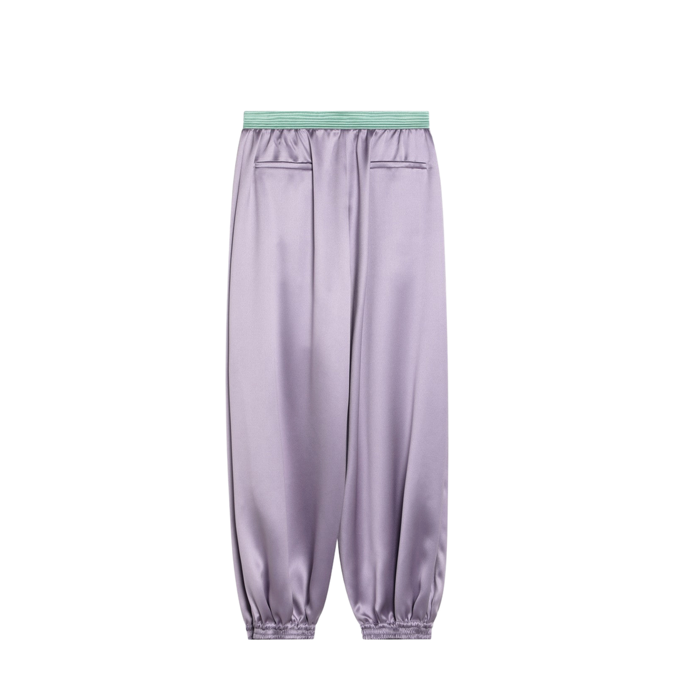 Wide Lilac Silk Pants - Image 2