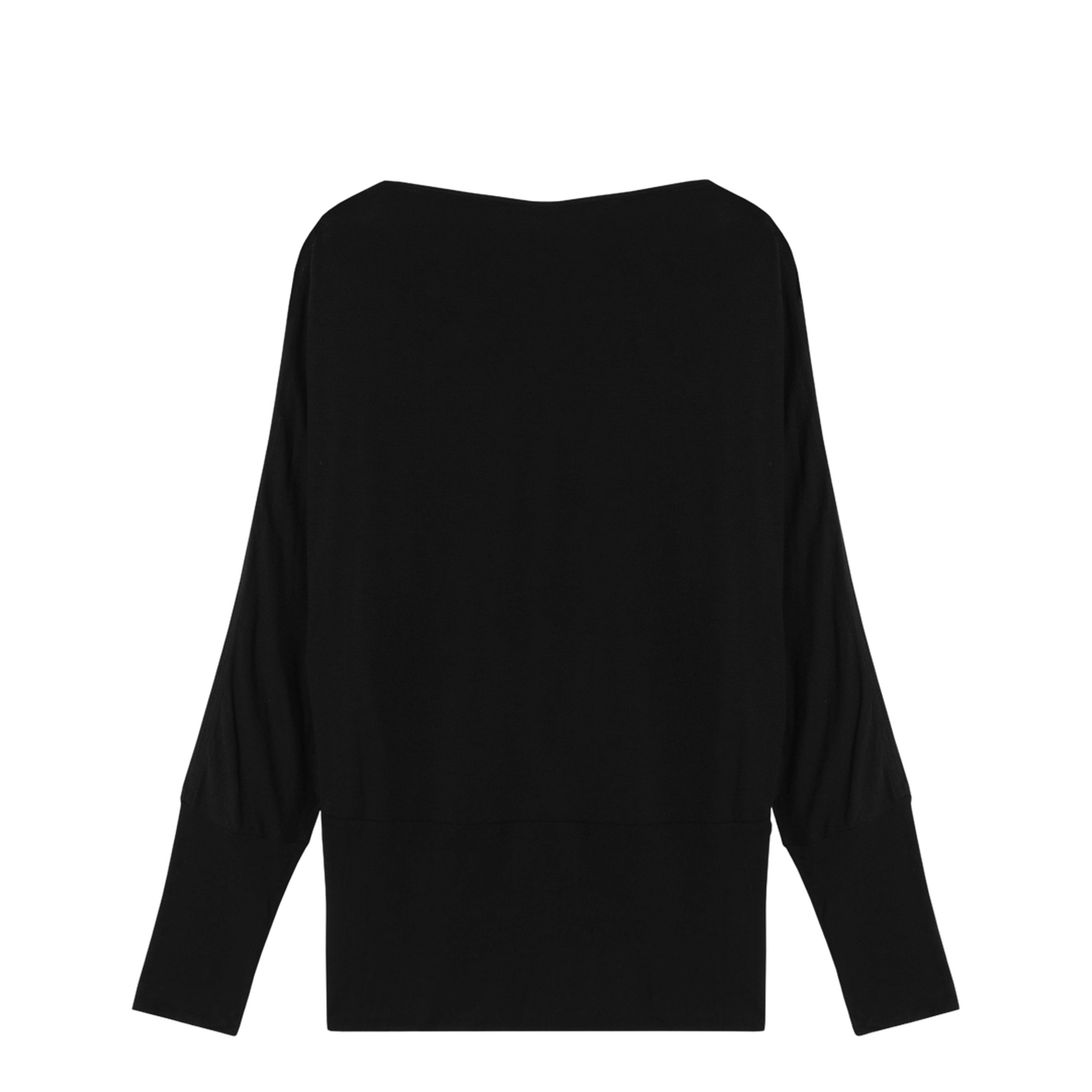 Black Viscose Jersey Top - Image 2