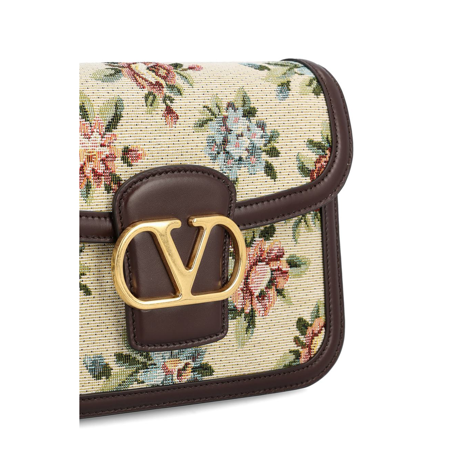 Floral Pattern Leather Crossbody Bag - Image 4