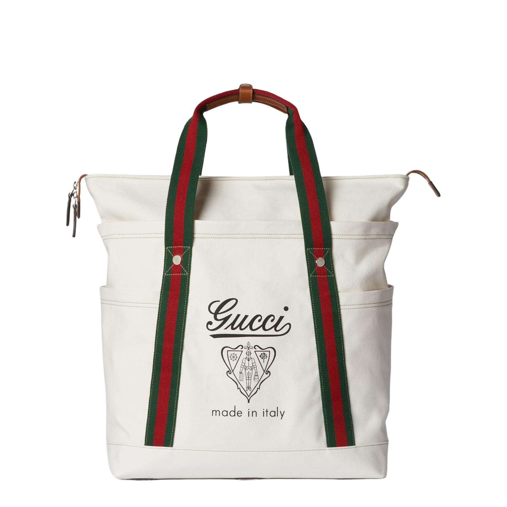 Large Canvas Printed Canvas Tote Bag - White - Image 1