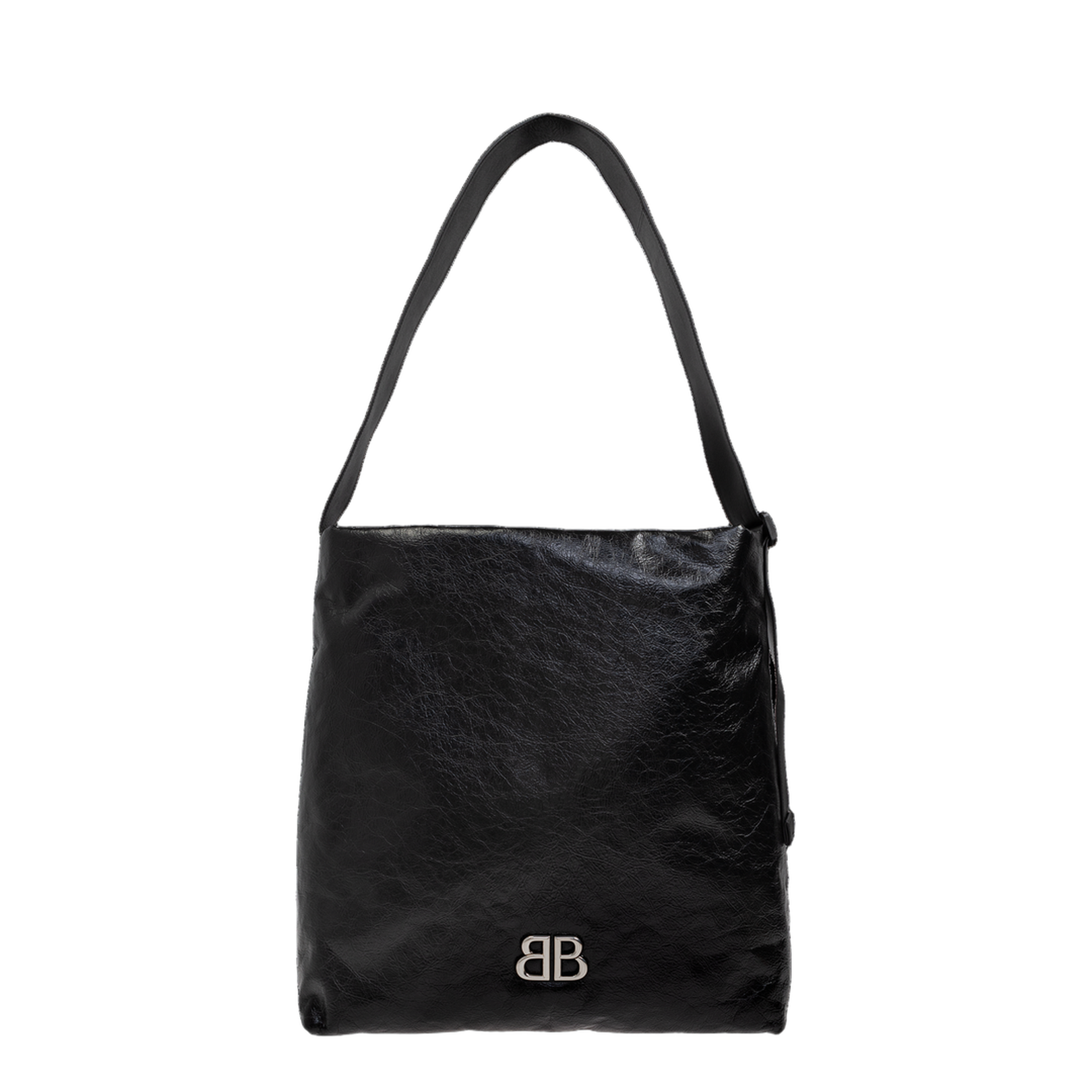 Monaco Medium Calfskin Hobo Bag - Black - Image 1
