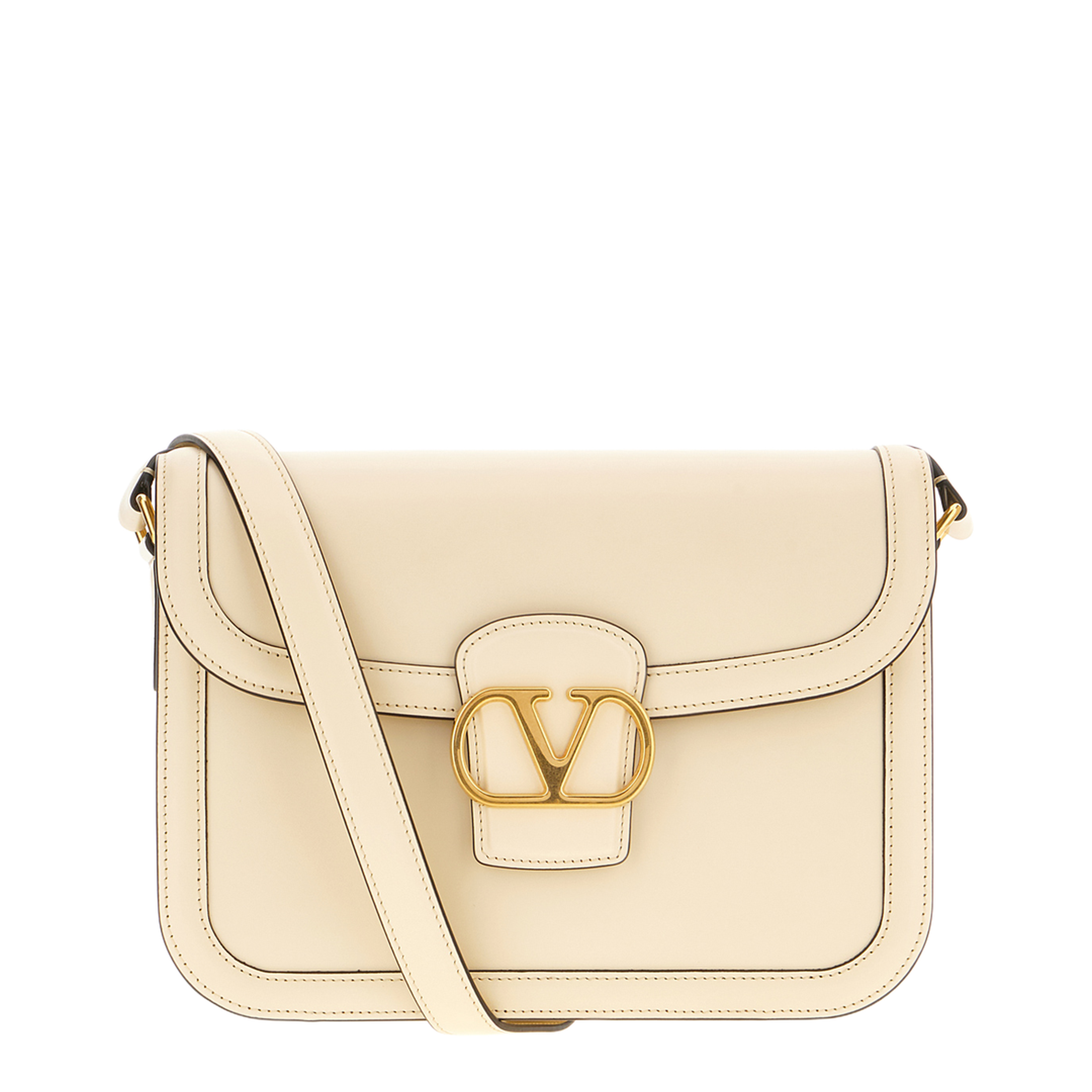 9To5 Medium Smooth Calfskin Shoulder Bag - Milky White - Image 1