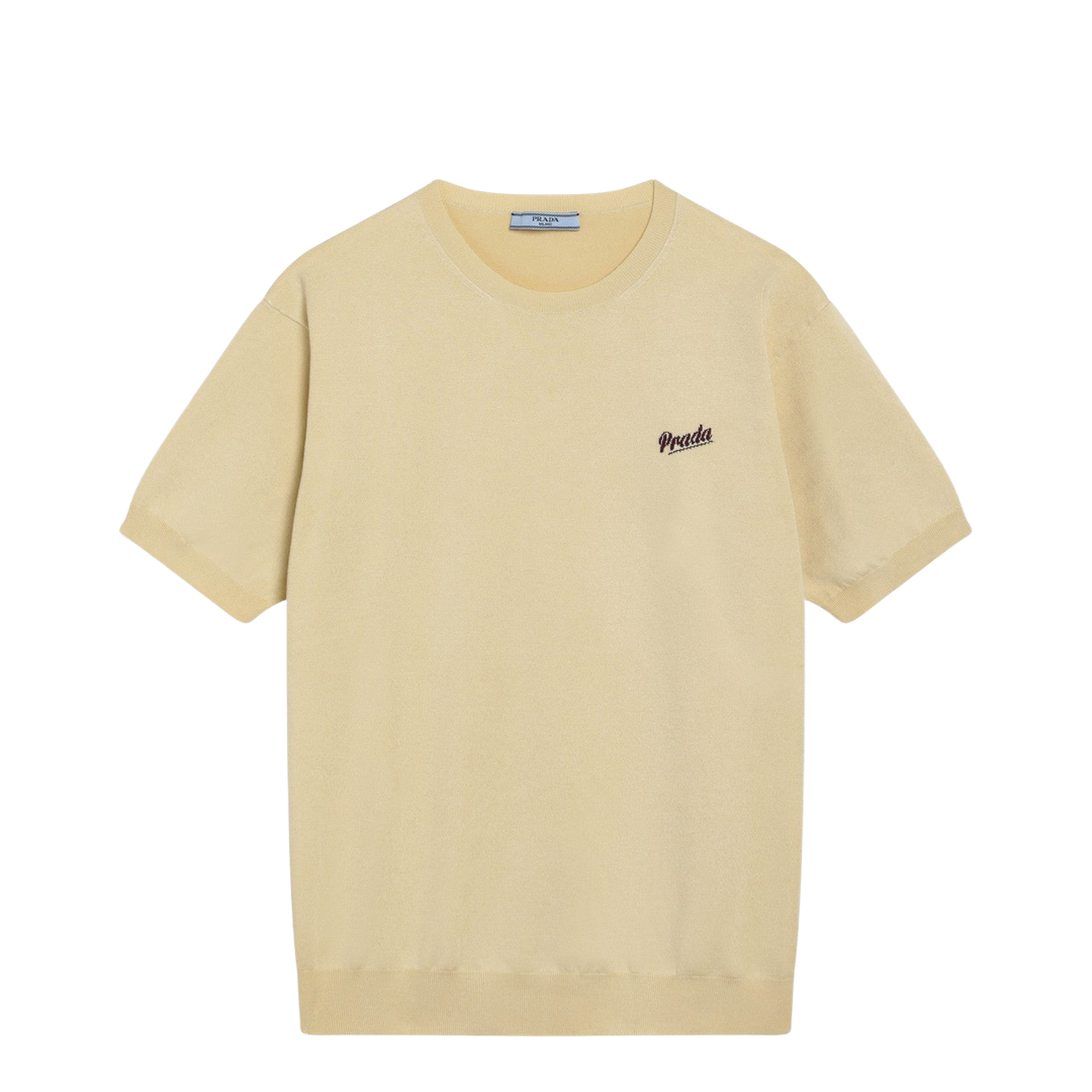 Cream-colored Silk-blend Sweater with Logo - Image 1